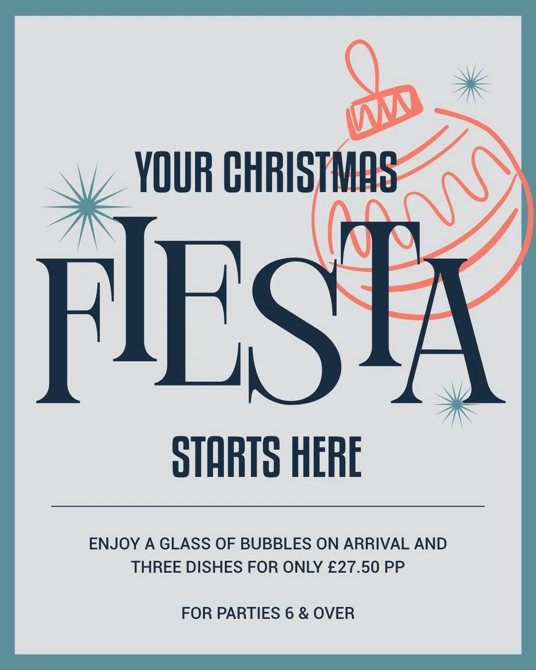 All we want for Christmas is&hellip;

✨ Tapas, bubbles, and the people we love around the table.
&pound;27.50pp - includes 3 dishes &amp; arrival bubbles (or 0%) | 6 people or over

Book your festive table now! 

Truro (bodega18truro@mail.com) &amp; 