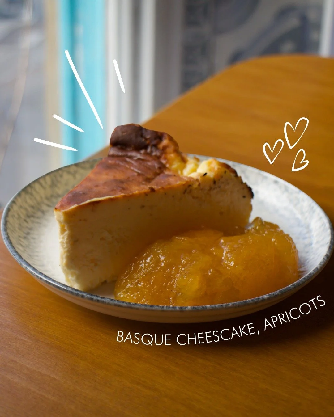 Something sweet to share with your sweetheart this Valentine&rsquo;s ❤️

Our Basque cheesecake is made in-house and served with an apricot compote - creamy, quietly indulgent.

Best served with good company*

Book using the link below! Tables are fil