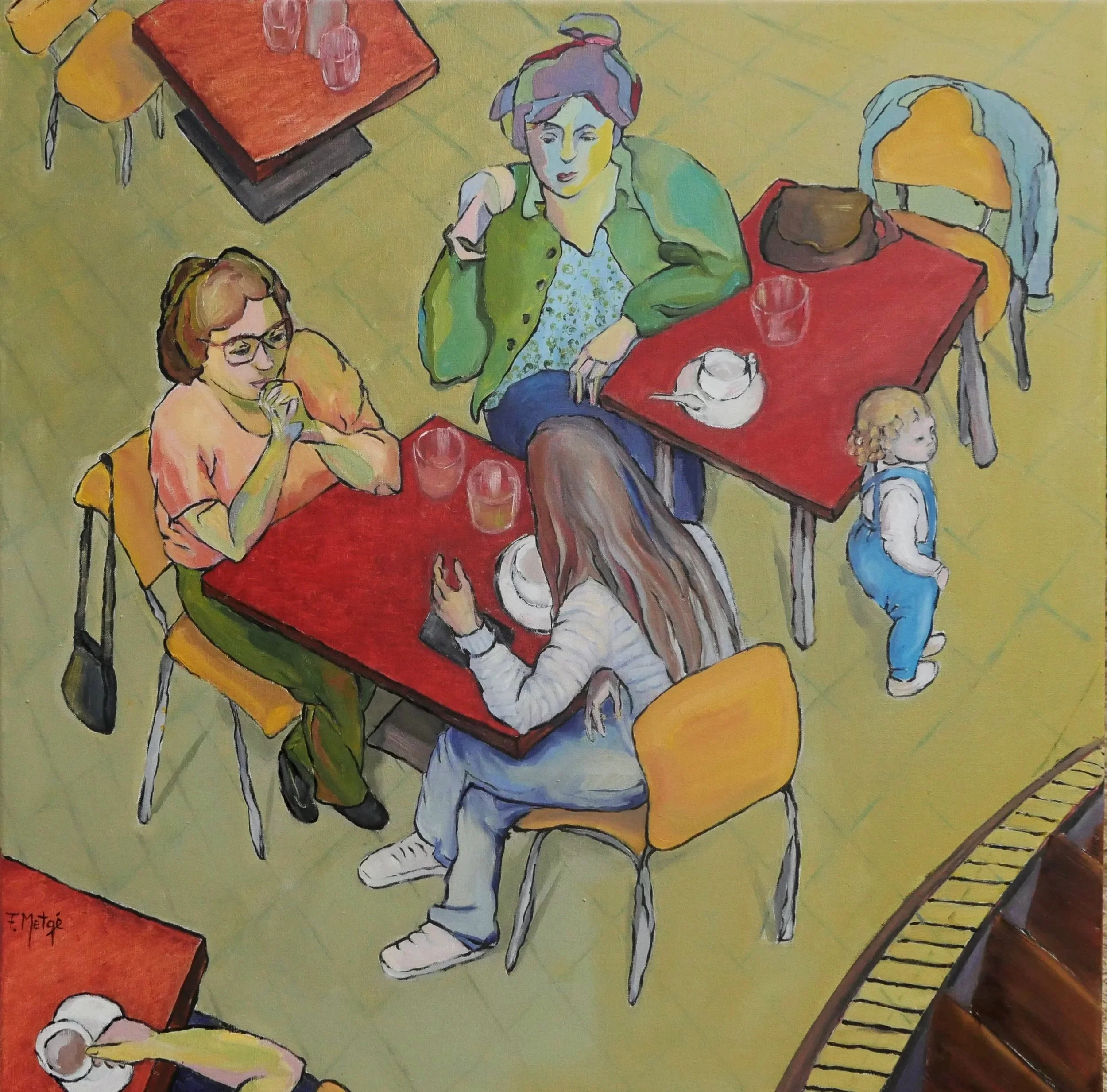Halle Saint Pierre - Huile sur toile - 80 x 80