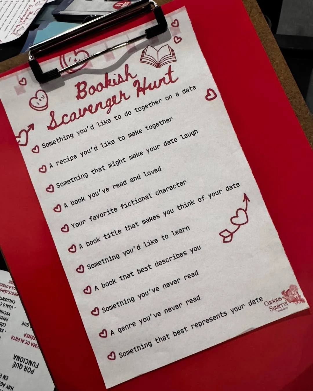 Our first-ever Bookish Valentine Scavenger Hunt was a success 💘📚

More than twenty duos &mdash; romantic and platonic &mdash; spent the evening learning about themselves through each other&rsquo;s eyes, which was felt really special to  witness.

S