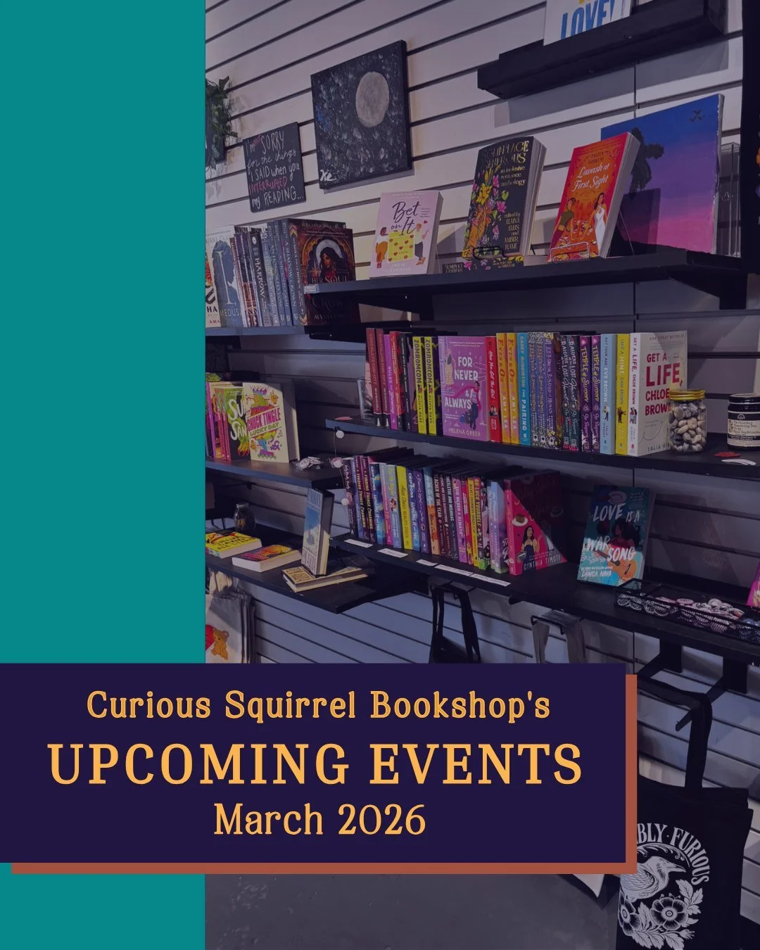 Upcoming Events at the Curious Squirrel

🎶 Mr. Daniel Sings Sing-Along
Tuesdays in March &bull; 10:30 AM
Jamming out with the youngest humans, letting them be themselves, and sharing the joy of music together.

📚 Indy Indie Book Crawl
Thursday, Mar