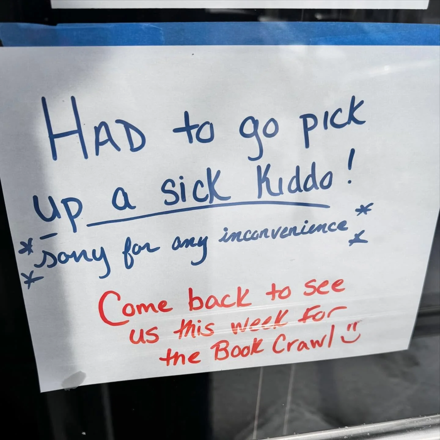 Sorry friends&mdash;we&rsquo;re closed this morning. Got the classic &ldquo;come get your sick kid&rdquo; call (thanks, Indiana weather&hellip; I thought we were past this ).

We won&rsquo;t be open for Mr. Daniel today, and I&rsquo;m really sorry fo