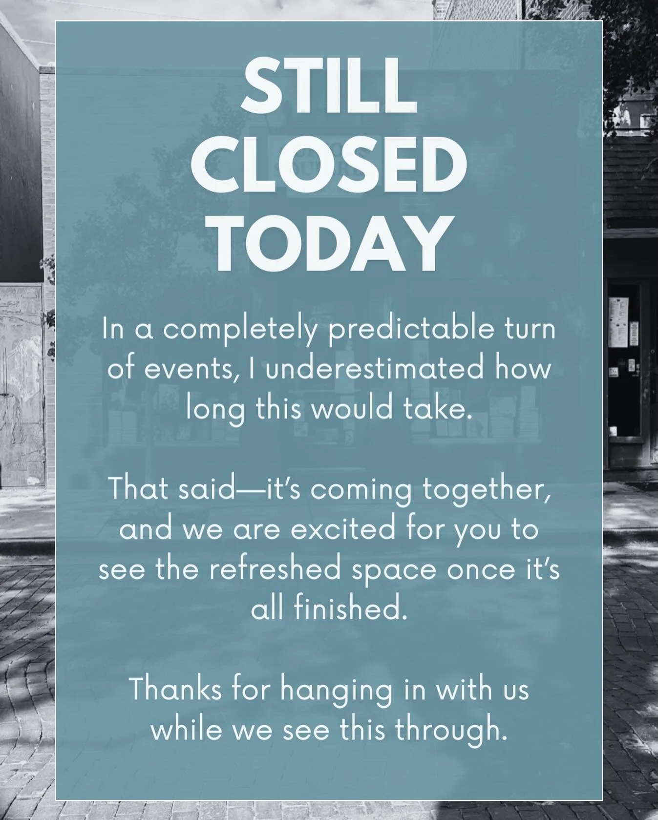 In a completely predictable turn of events, I underestimated how long this would take. Time blindness is real, and apparently so is my inability to stop once I start a project.

That said&mdash;it&rsquo;s coming together, and it&rsquo;s going to be w