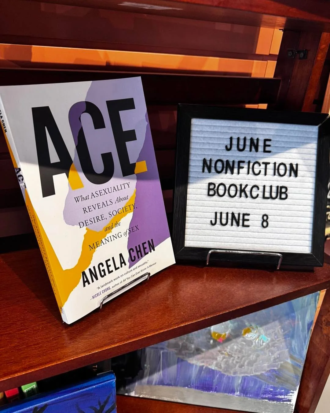 We have finally added our Nonfiction Book Club!! 

Our first meeting will be Monday, June 8th from 6:30-8:00pm. 

We will be discussing Ace: What Asexuality Reveals About Desire, Society, and the Meaning of Sex by Angela Chen.