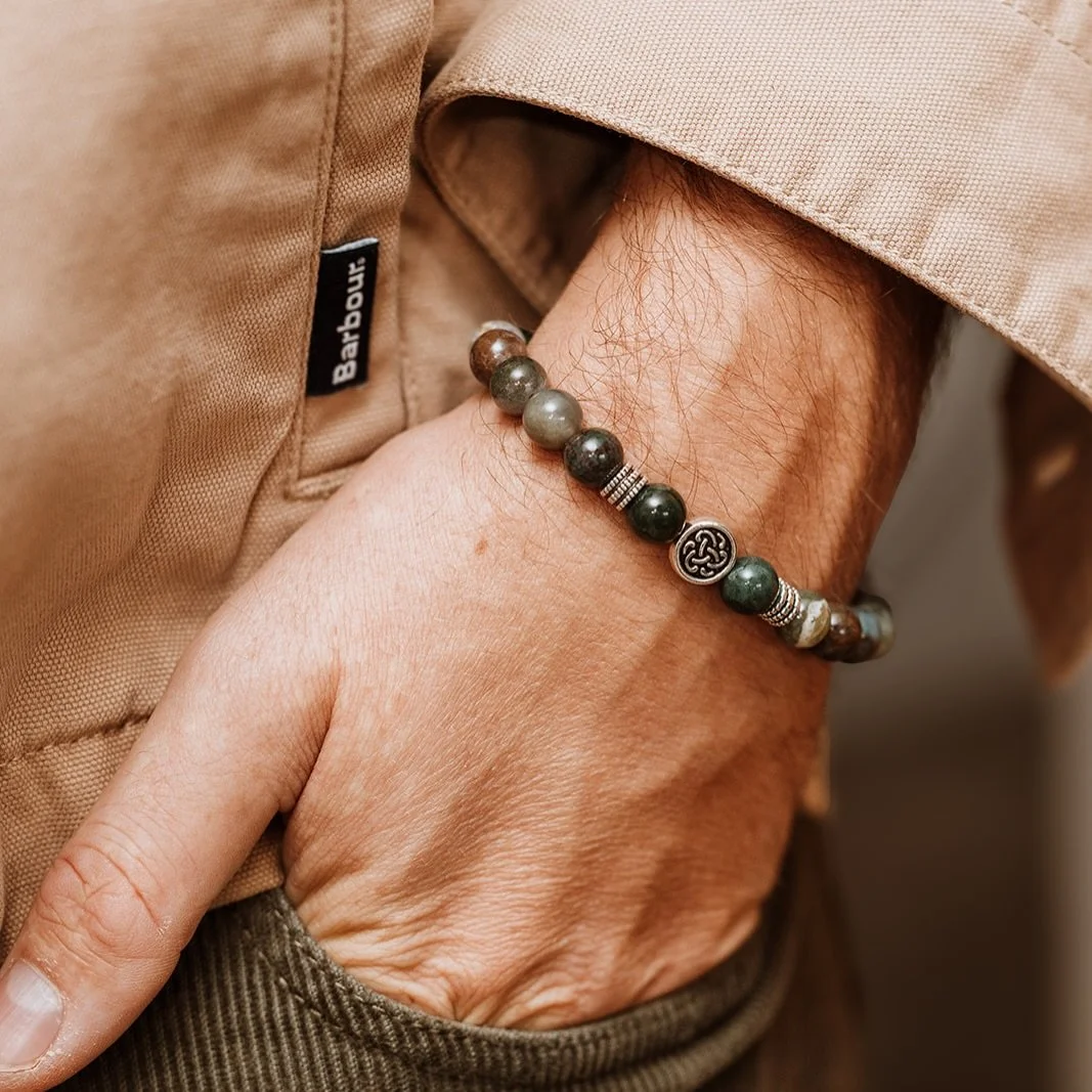Are you still stuck on what to get the men in your life?
They are so hard to buy for, but not anymore. 

I have the perfect gift. Give them the gift of calm and grounding with the new men&rsquo;s bracelets in jasper and Indian agate. Stylish, meaning