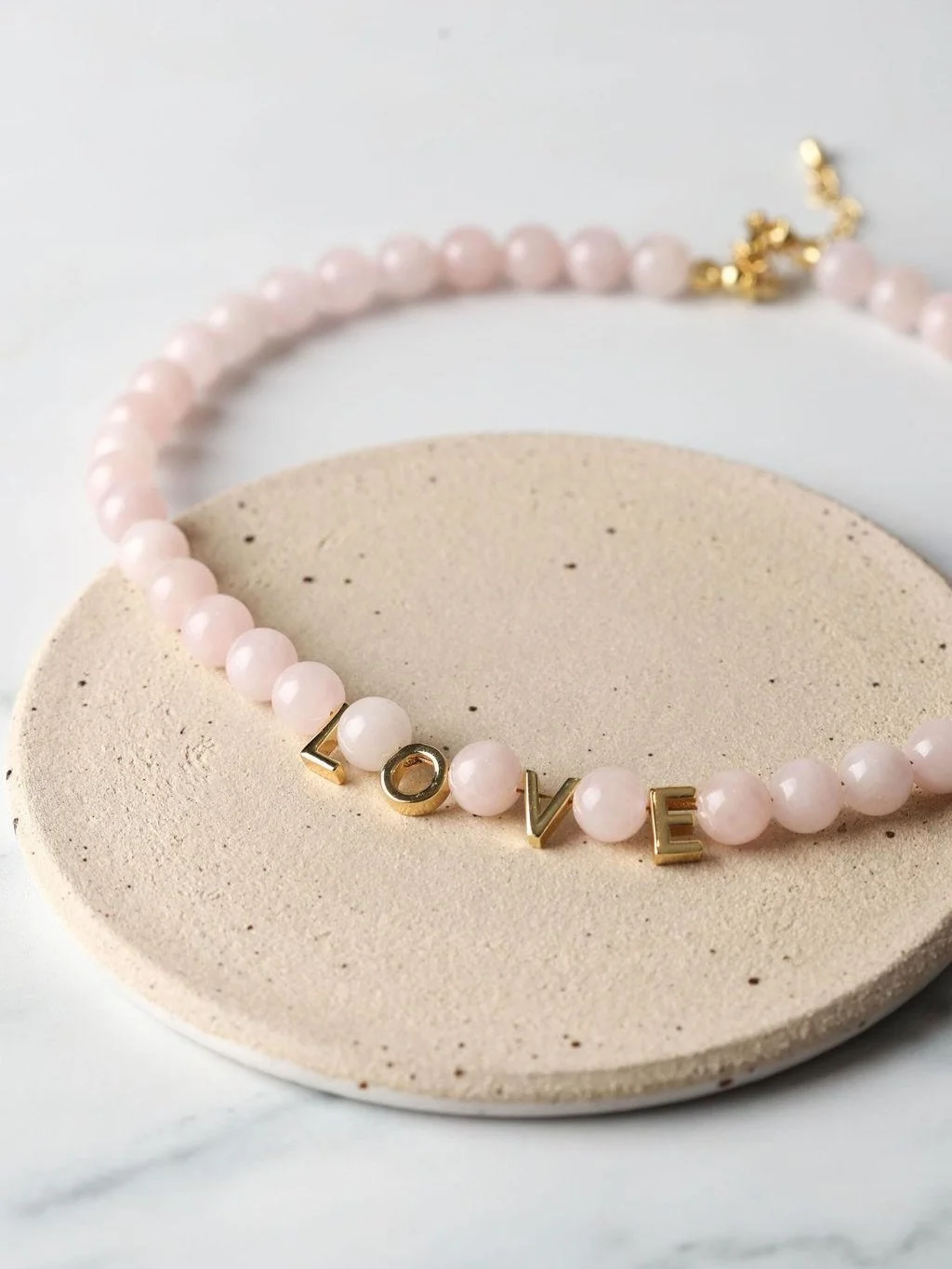 Happy Valentine&rsquo;s Day.

Rose quartz is my favourite stone of all time. All about love, relationships, and self-love.

It was my very first crystal over 15 years ago, and I&rsquo;ve never taken it off since. Wear yours too. Hope you&rsquo;re sho