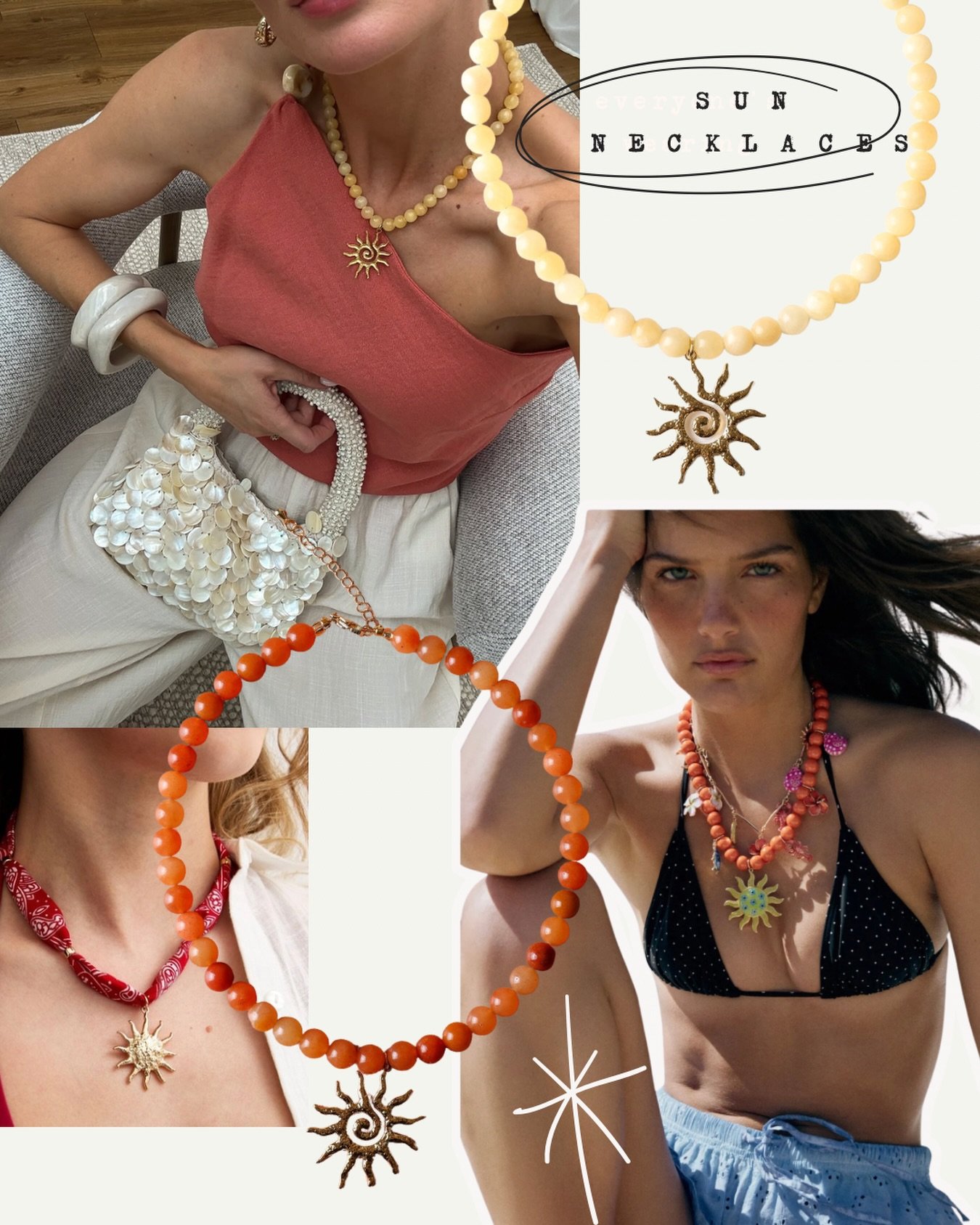 E V E R Y O N E S W E A R I N G . . . 

Sun necklaces ☀️ and we are manifesting the sunshine to come back please!
