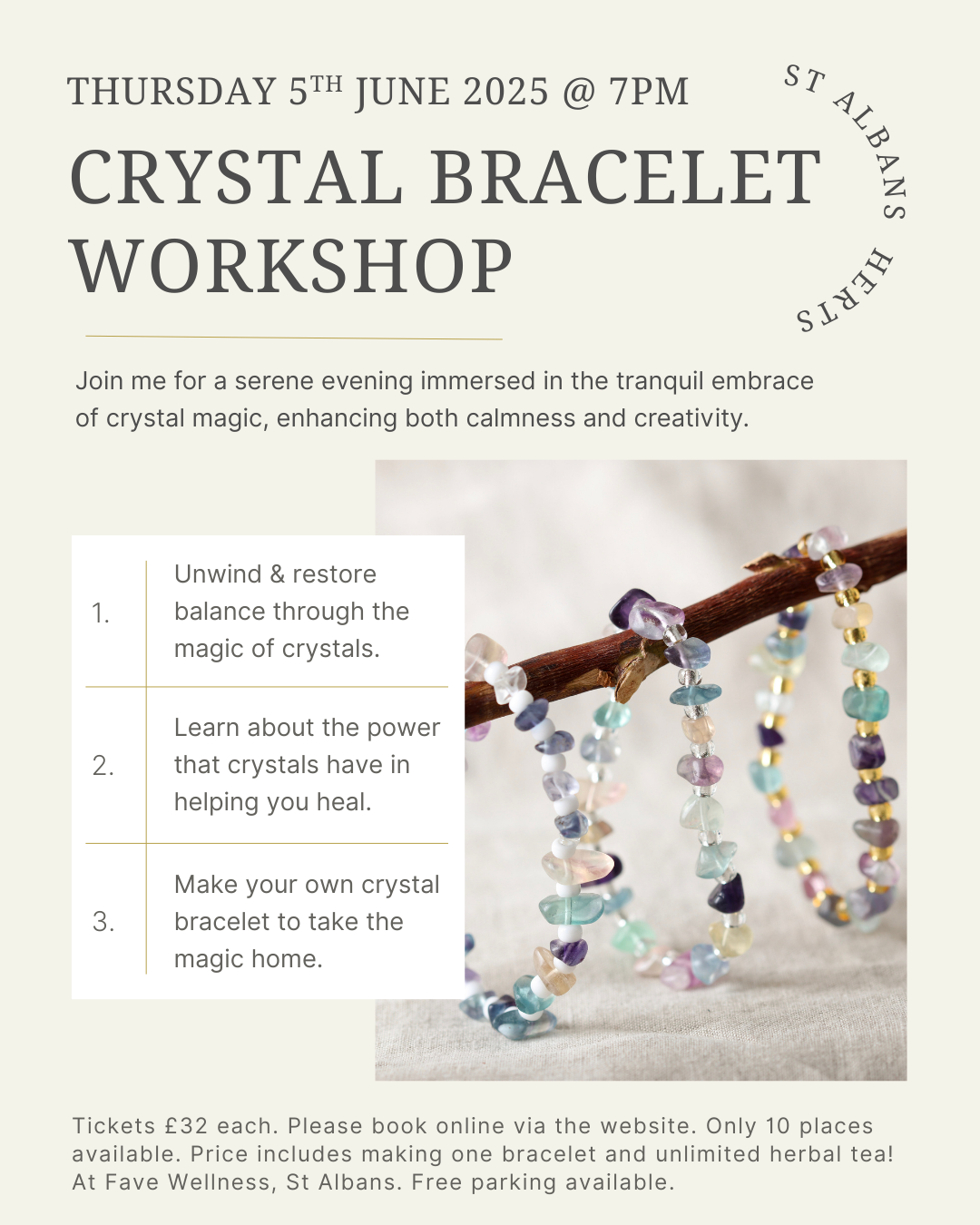 Crystal Bracelet Workshop