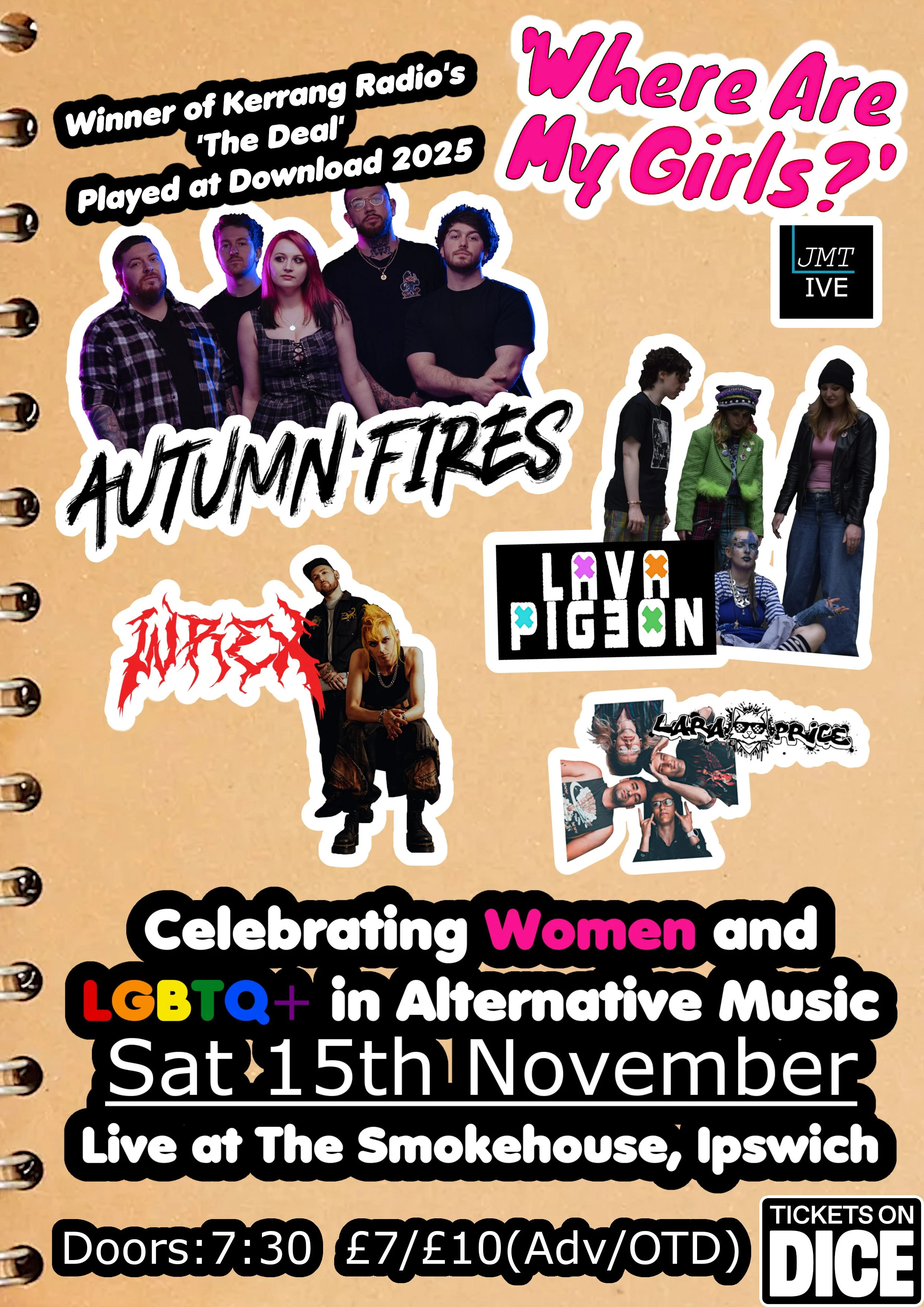 Autumn Fires / Lava Pigeon / WREX / The Lara Price Band