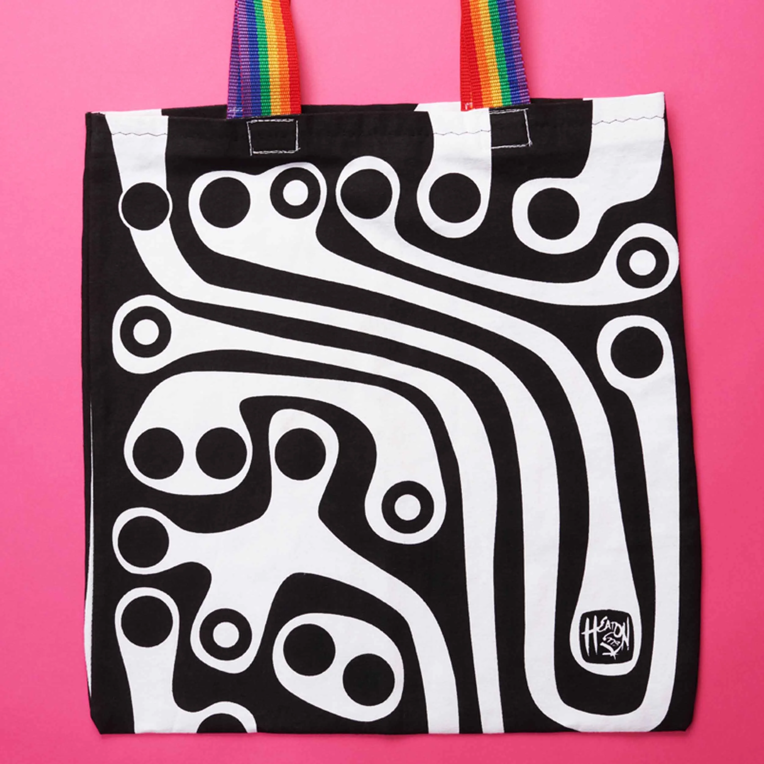 Screen printed circuit tote bag