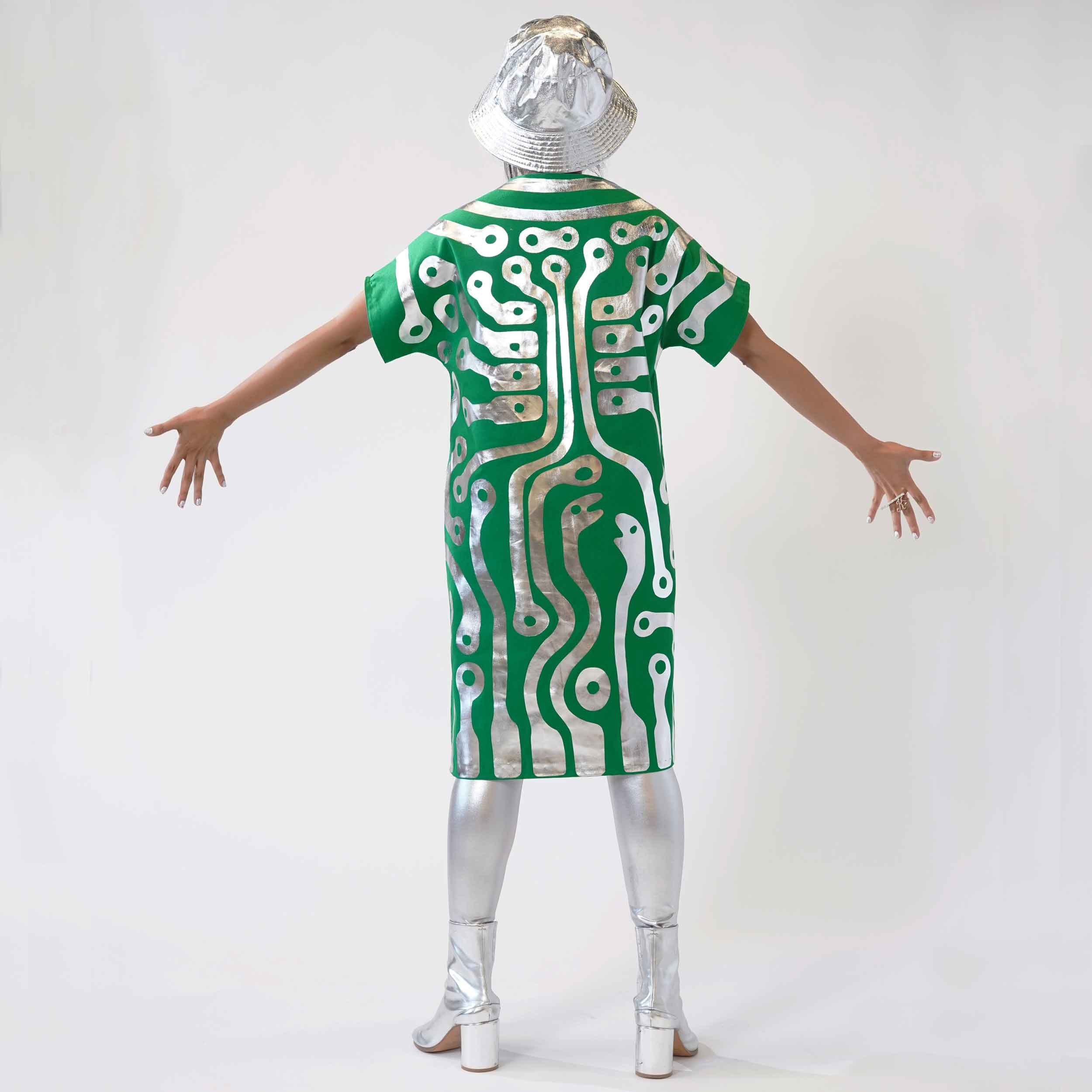 Reverse view of Circuit Icon dress