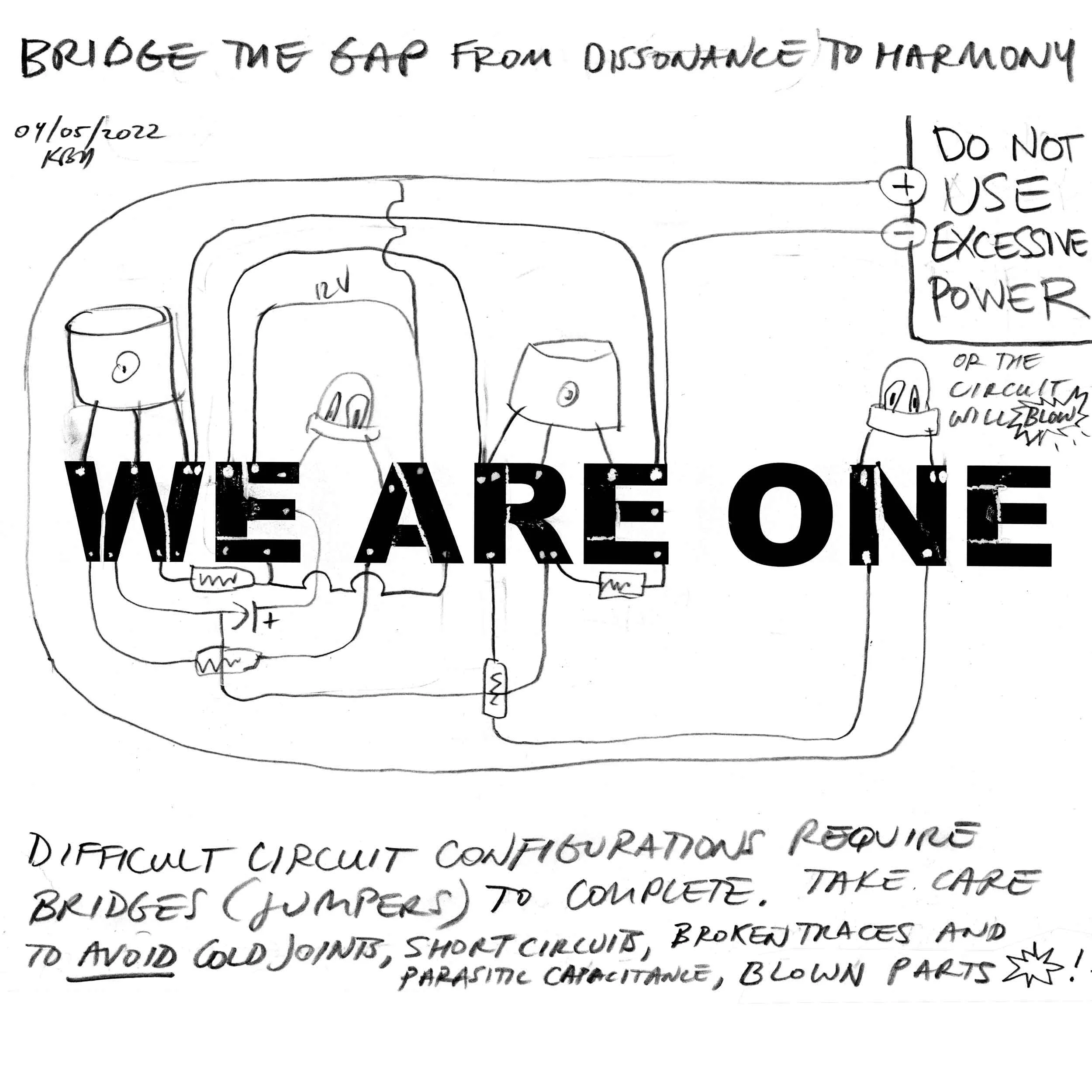 Kelly Heaton's sketch for a circuit in which we are all connected