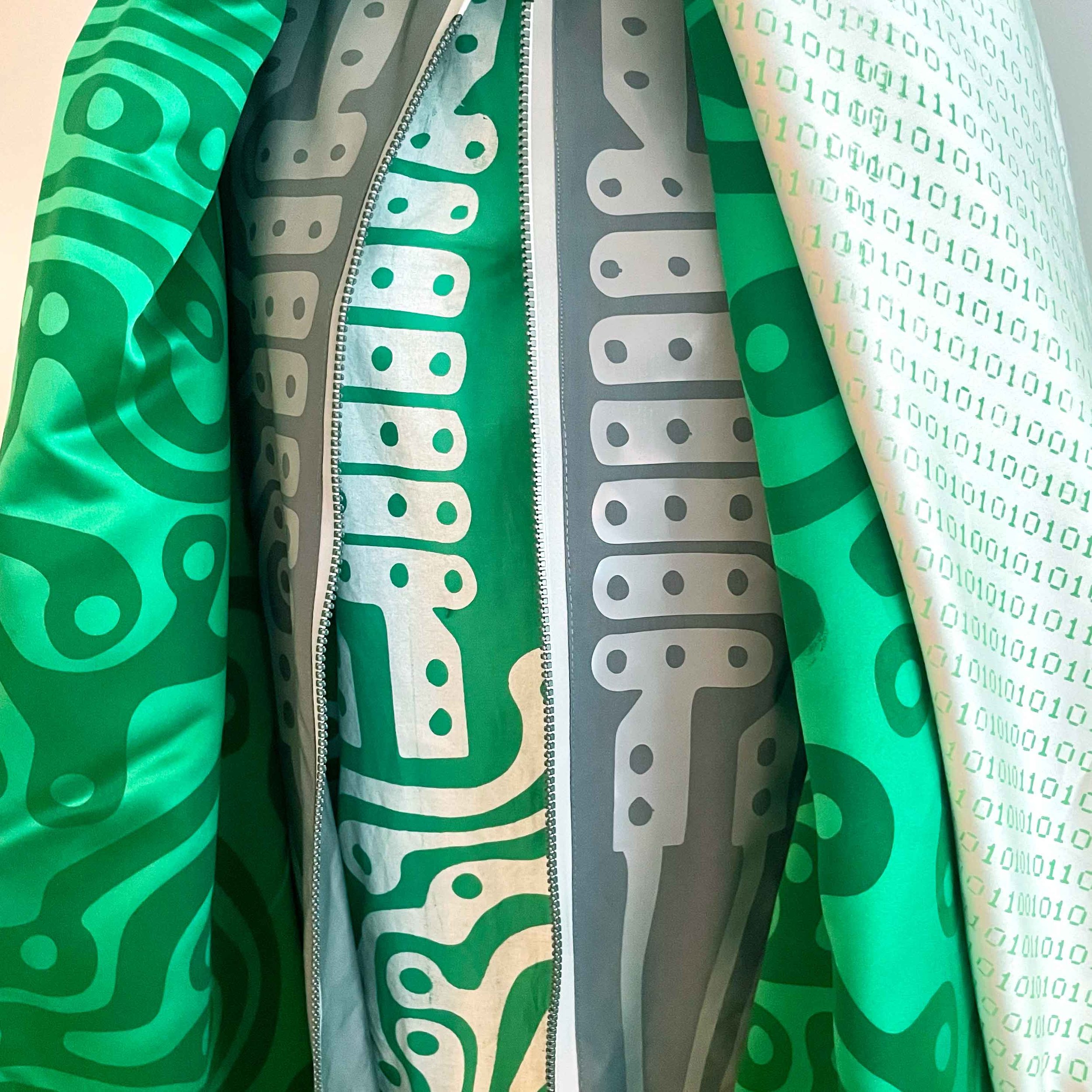 Collection of textiles designed by artist Kelly Heaton