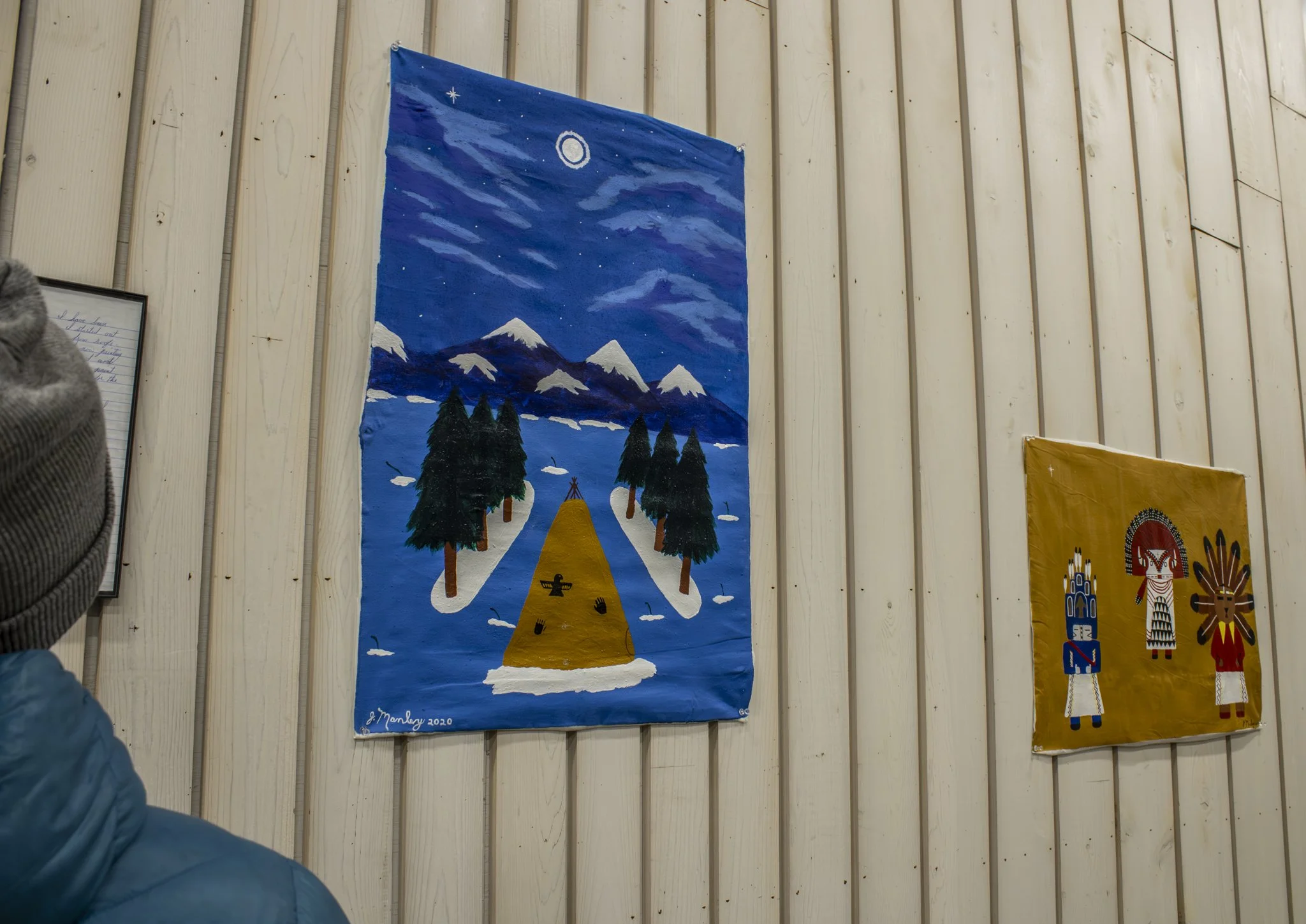 A series of paintings by James Marley on display in the Emery Arts Center for the Inside Vision show.  