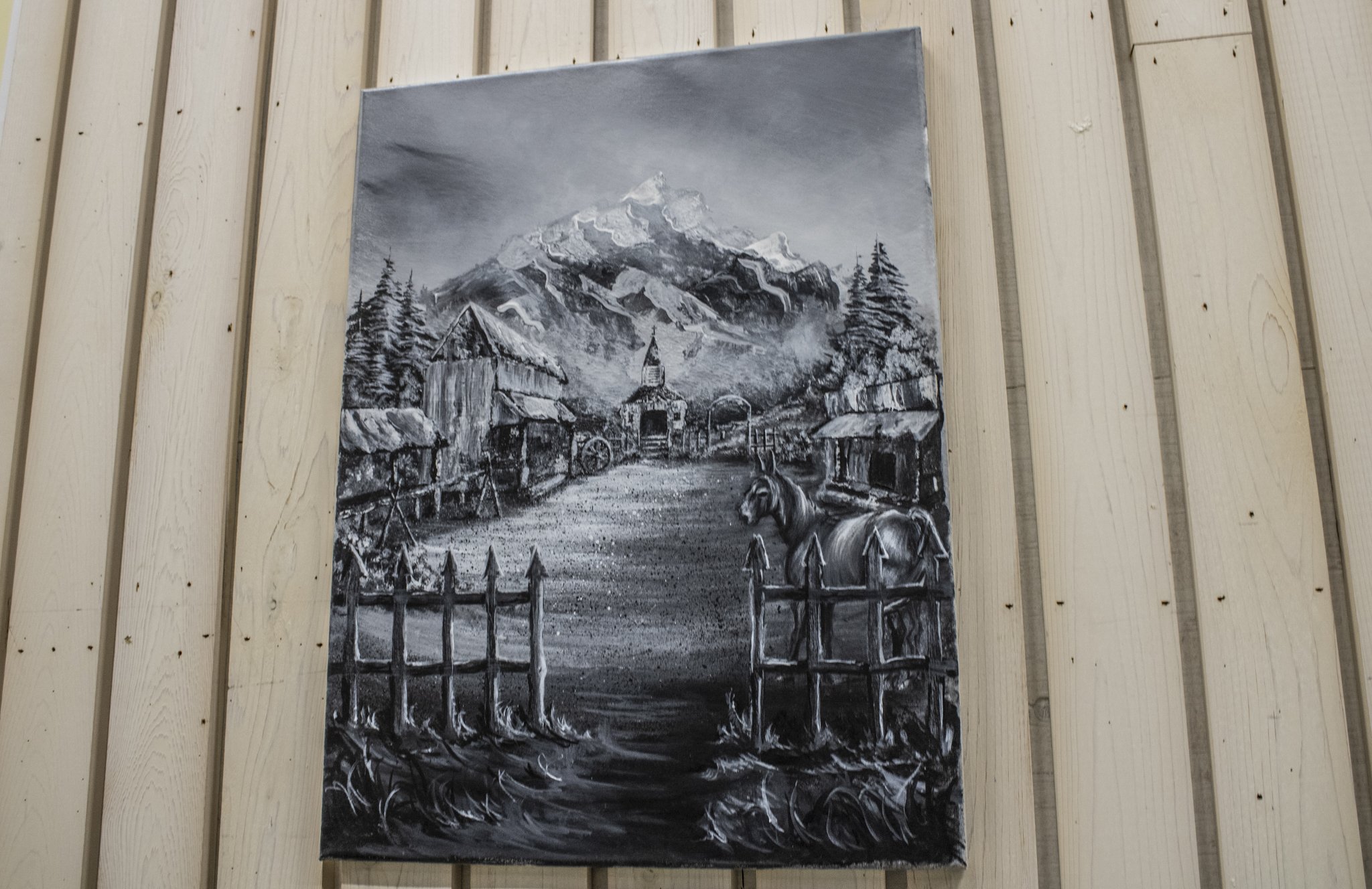 A painting by Chris Wynne exhibited in the Inside Vision show at the Emery Arts Center.