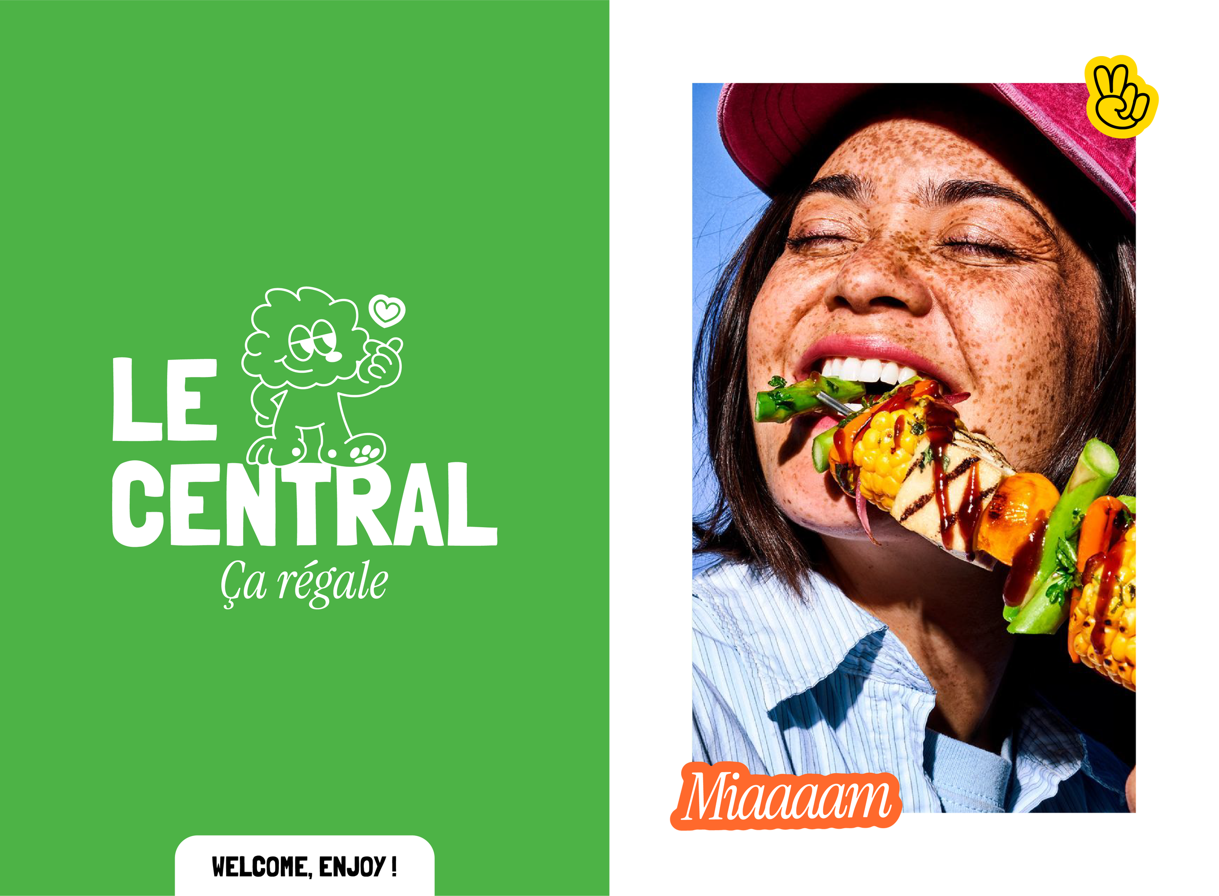 Identité visuelle et univers graphique du restaurant Le Central à Annecy