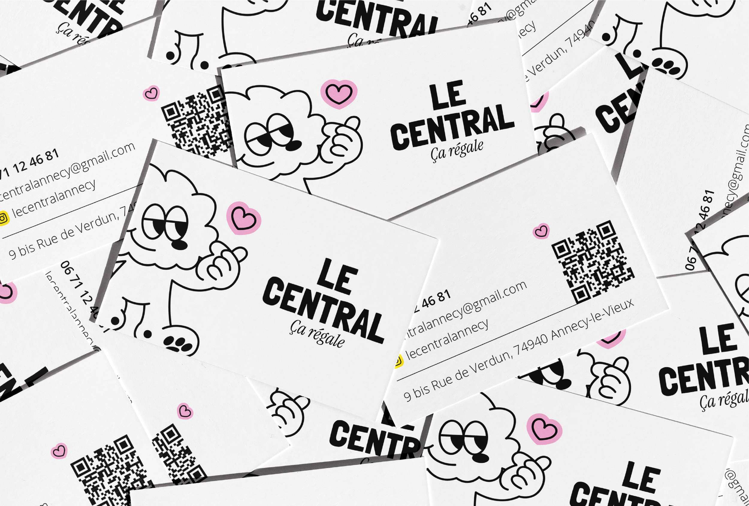 Cartes de visite du restaurant Le Central à Annecy