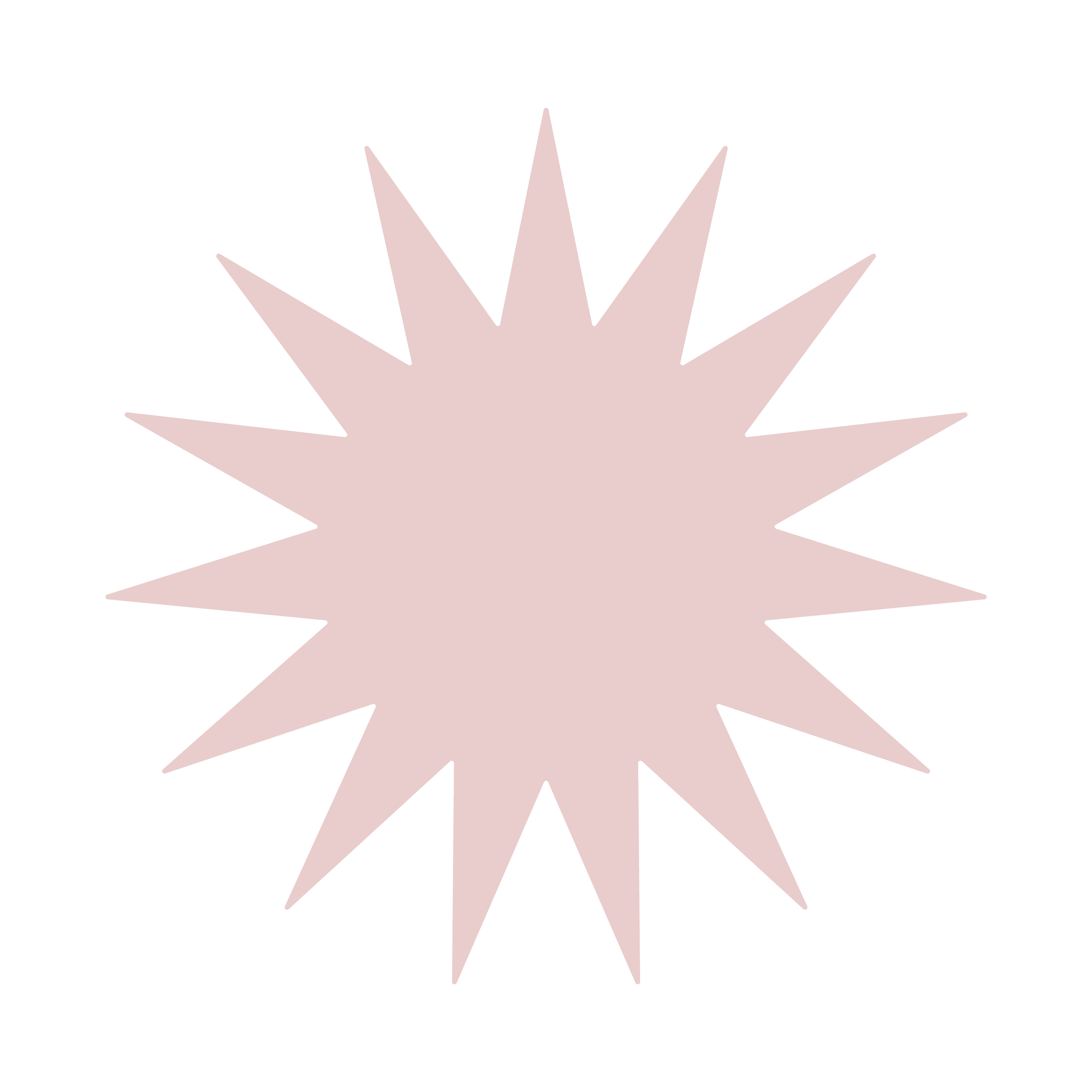 Illustration d'une étoile rose pâle.