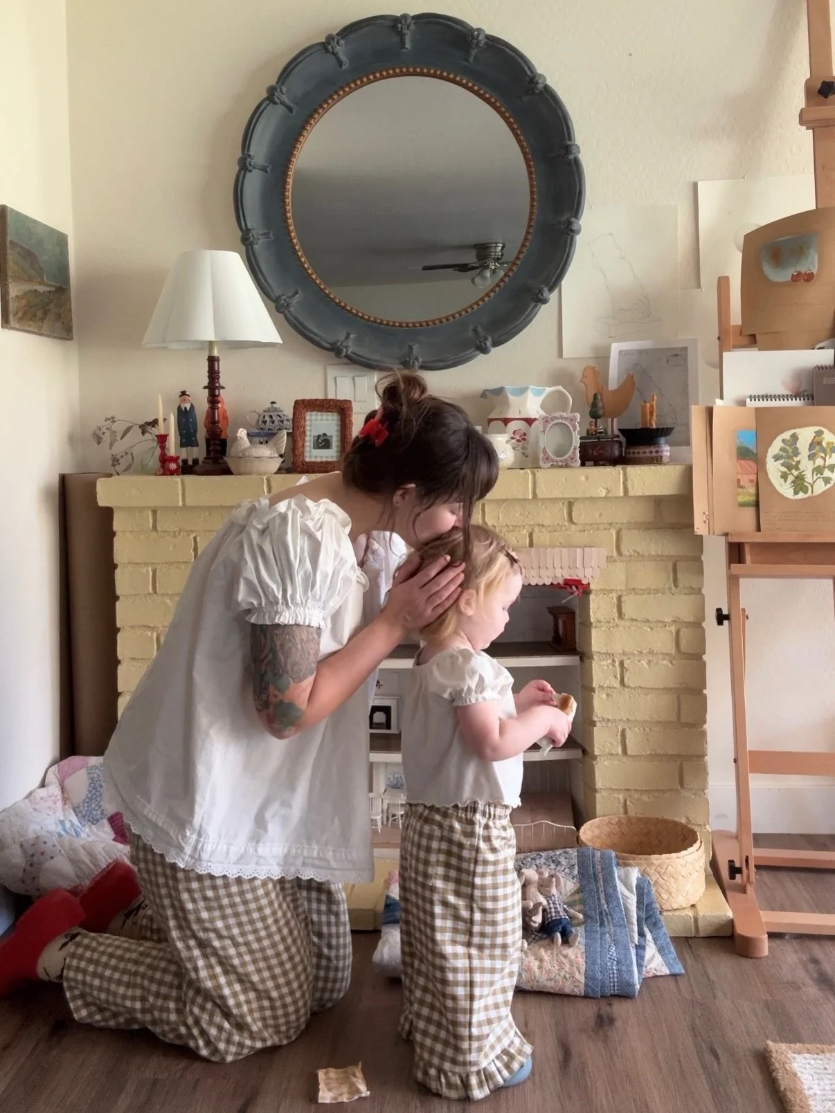 fiiiiiiiinally sharing these wren trousers in action! i&rsquo;m so happy to have previewed this pattern for @kelseymariewhite and it&rsquo;s AVAILABLE NOW to sew up your own!

and what a treat it was to discover i had just enough gingham leftover fro