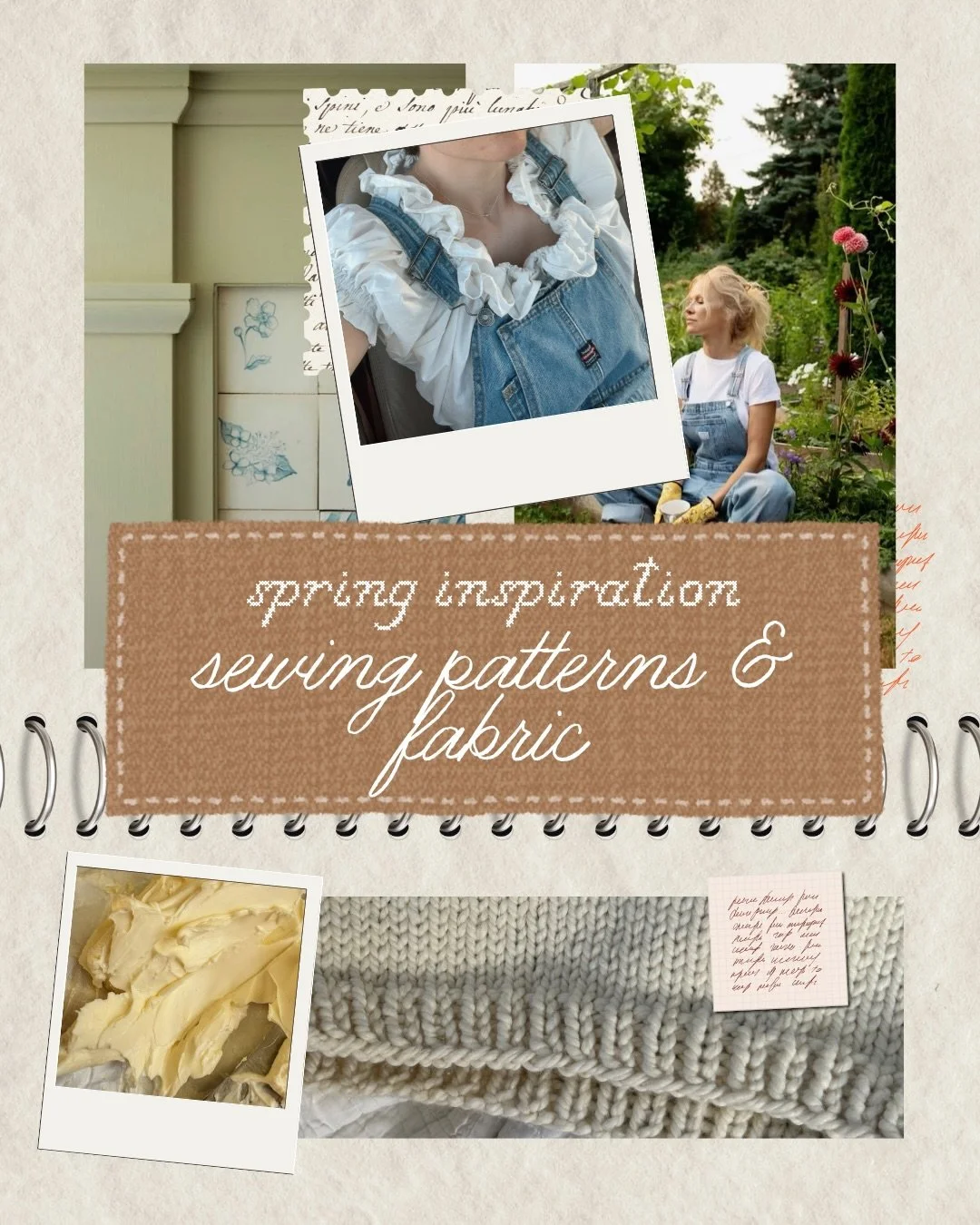 yay my spring dreams! all put together so i could share them with you 🤍🧈🧺🫐

i have some makes for me, so makes for baby, some sewing, some knit. this is a little smaller of a roundup because to be quite honest, this is a hectic season lol i&rsquo