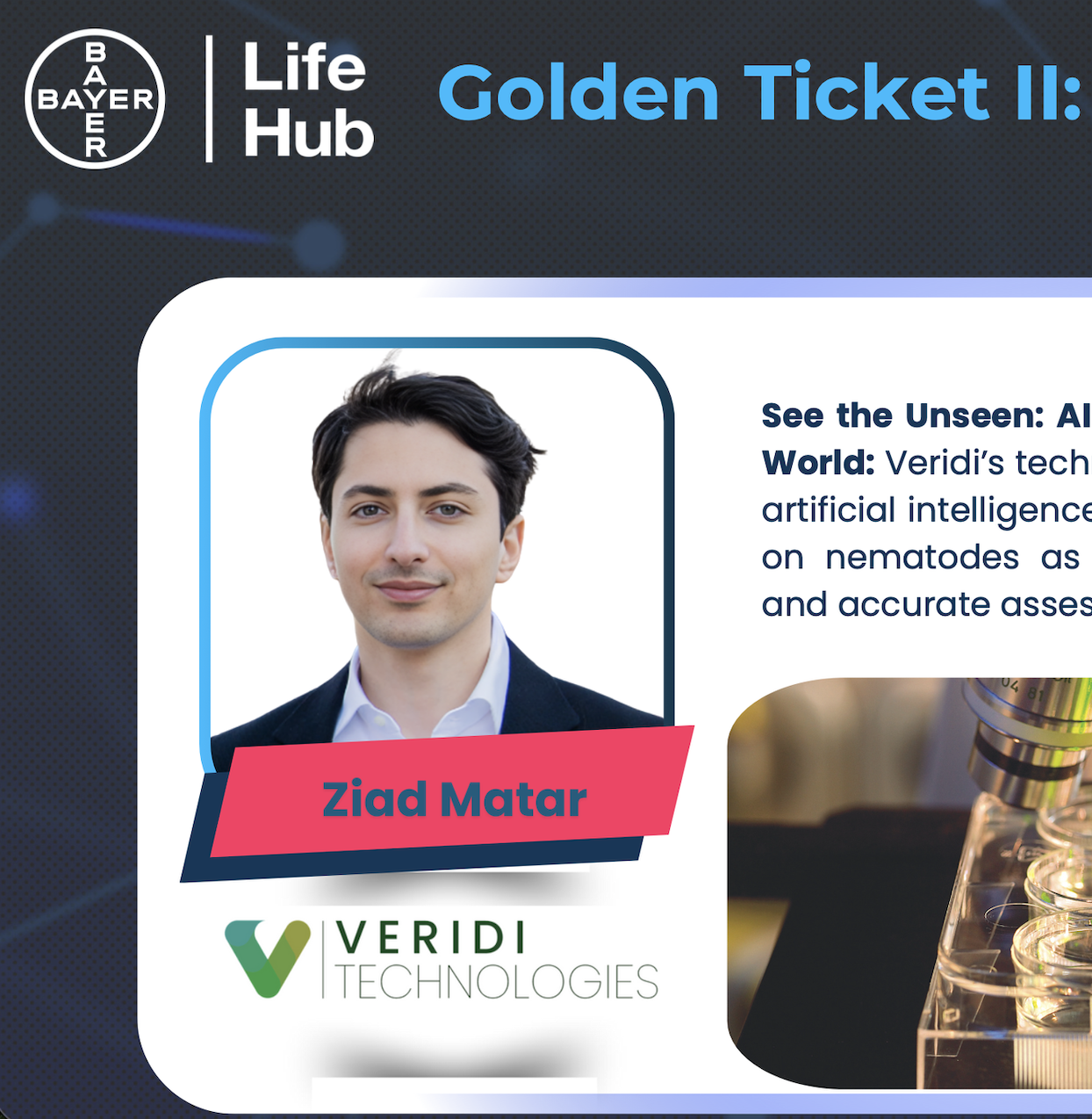 Bayer Selects Veridi for Golden Ticket II to Advance Regenerative Agriculture and Soil Health