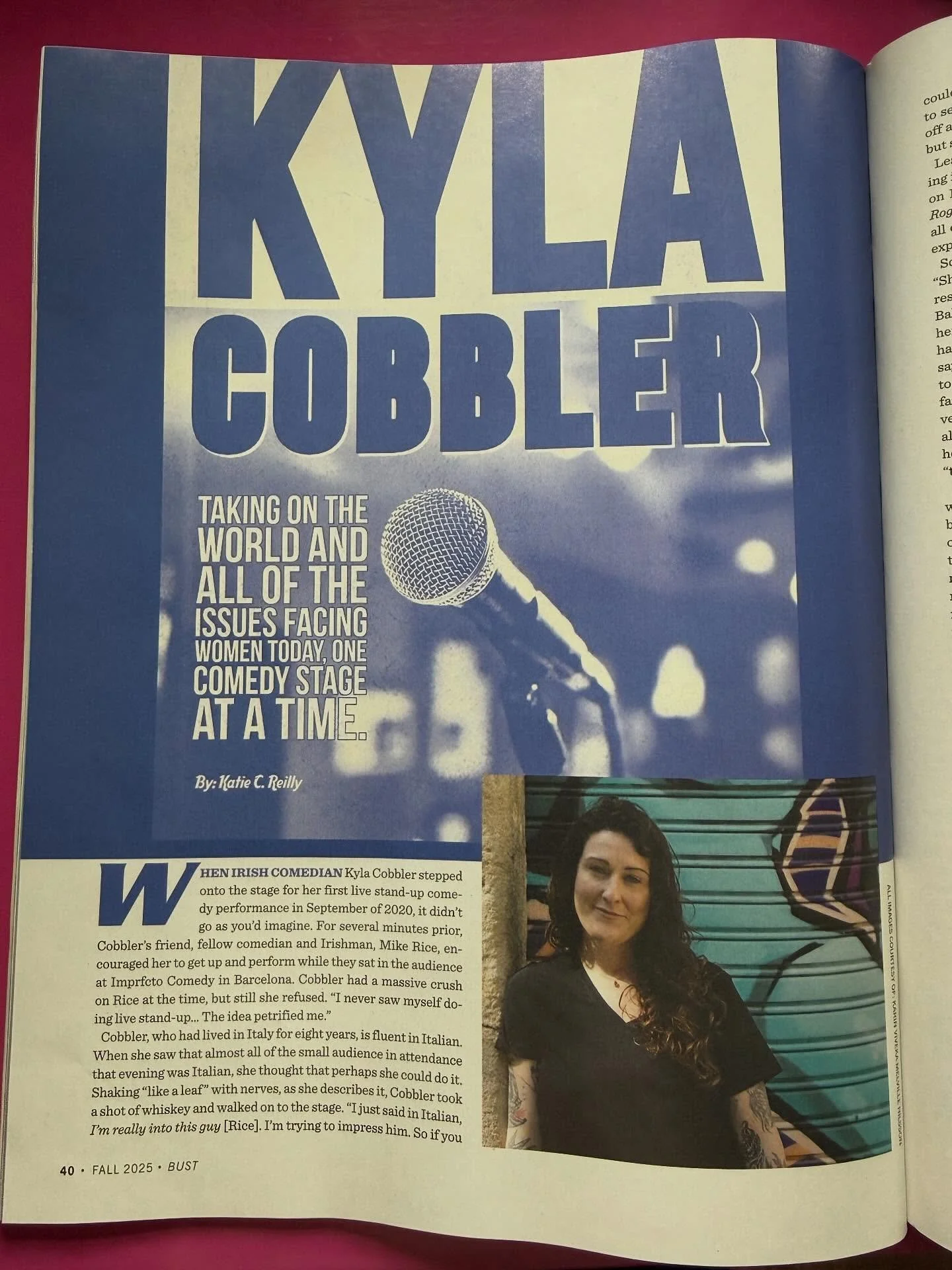 Got to interview the amazing 🇮🇪comedian @kylacobblercomedy for @bust_magazine. If you need a laugh these days check her out!  #comedy #comedian #irish #irishcomedy #irishcomedian #laugh #joy #women #selflove❤️