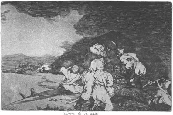 Goya, It Serves You Right (Plate 6)