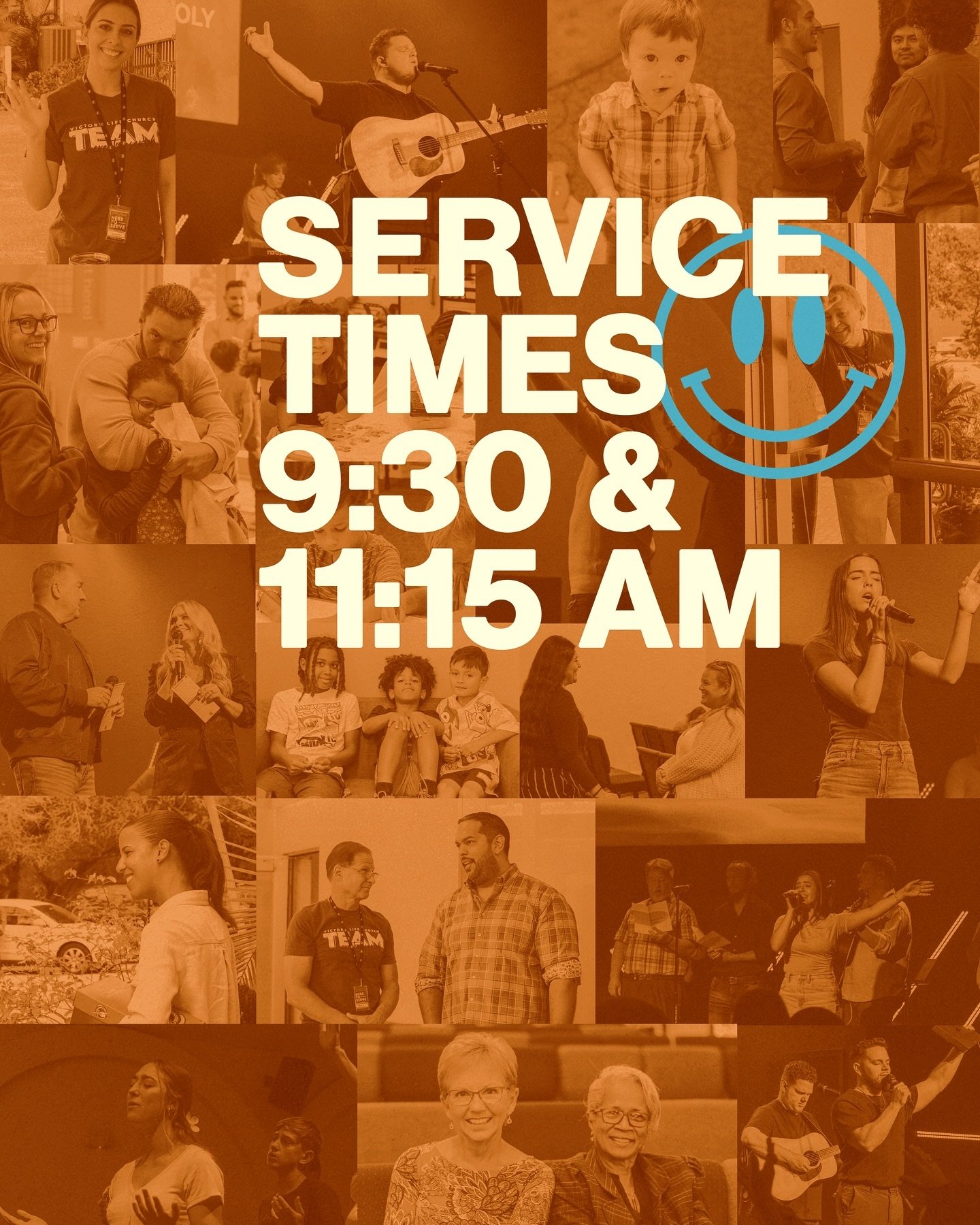 Counting down the hours until the launch of our new service times this weekend! 🚀 🎉 ✨

Leave us a comment with which service you&rsquo;re coming and who are you inviting this Sunday!

New services times 
⏰ 9:30 AM + 11:15 AM 
⛪️ Victory Life Church