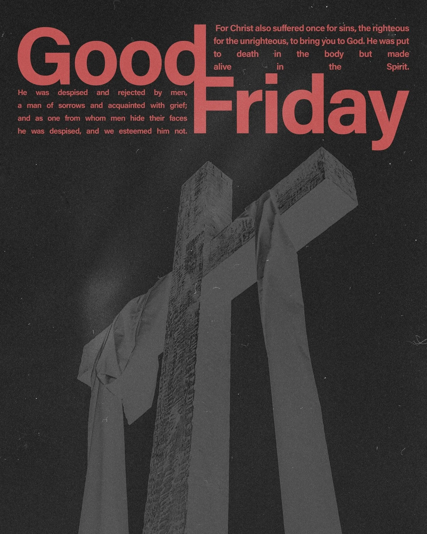 Good Friday invites us to sit in the weight of what Jesus did for us.
Not rushing past it, not skipping ahead, but truly remembering the sacrifice.
Because when we understand the cross, we understand the depth of His love.

1 Peter 2:24 NIV
24&ldquo;