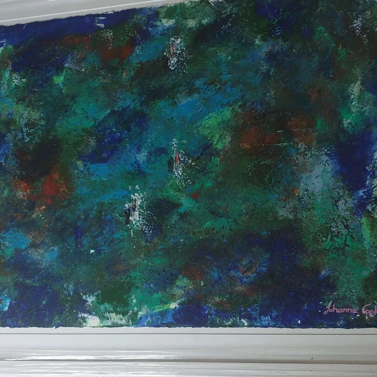 Day 31,well that's a wrap. This is another one of my sea swimming paintings. Look closely and you can see three swimmers. Thank you @karen_h_art_  for this brilliant challenge. Thank you to everyone for the feedback. My next challenge is to update an