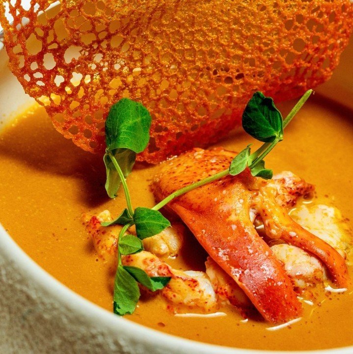 Our Lobster Bisque, a luxurious embrace of creamy bisque and tender lobster pieces, perfected with a saffron tuile garnish. A taste of Cocody&rsquo;s refined craftsmanship. 🌊🔥
#CocodyElegance #GourmetBisque #HoustonEats #HTXFoody #HoustonDining #Ho