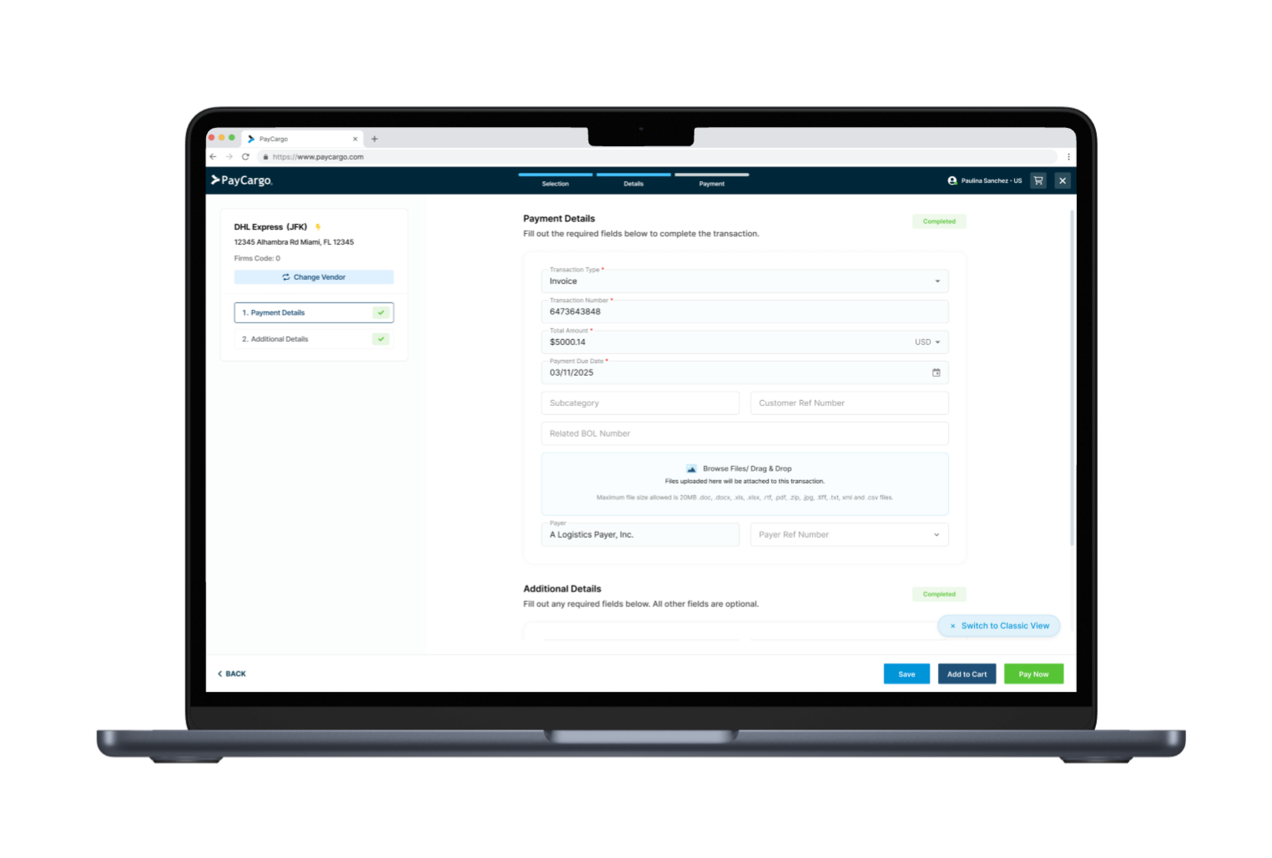 PayCargo Payment Flow