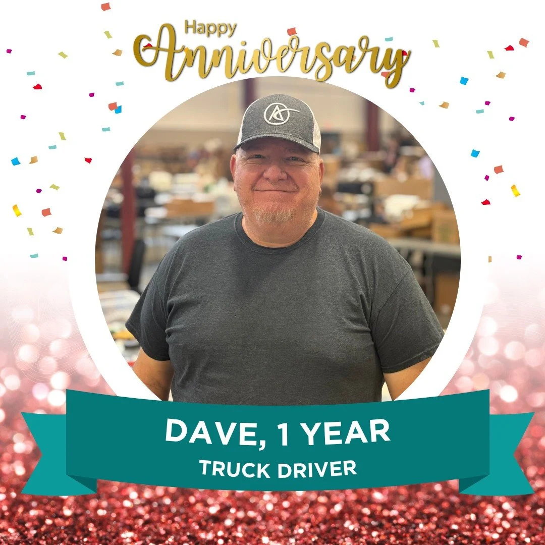 🚛 Happy 1-Year Work Anniversary, Dave! 🎉

As our go-to truck driver, Dave plays a huge role in keeping everything moving. From pickups to deliveries, he helps power our work and supports our mission every single day.

We&rsquo;re grateful for his h