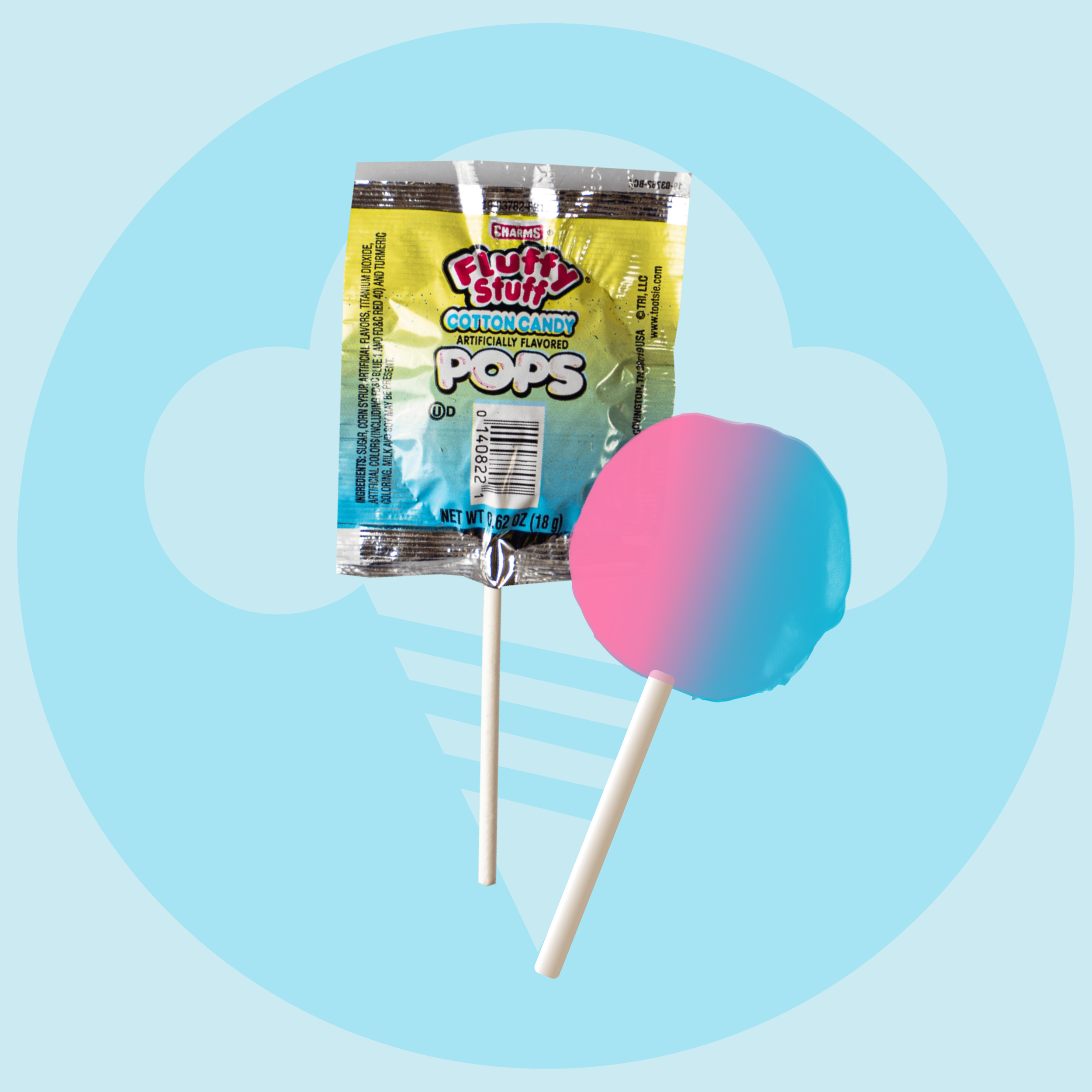 Charms Fluffy Stuff Cotton Candy Pops