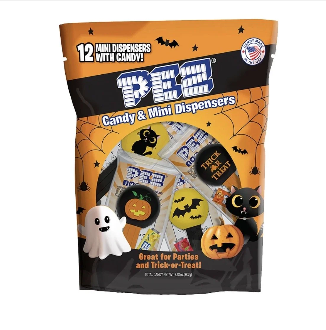 PEZ Halloween Candy & Mini Dispensers - 12 Pack