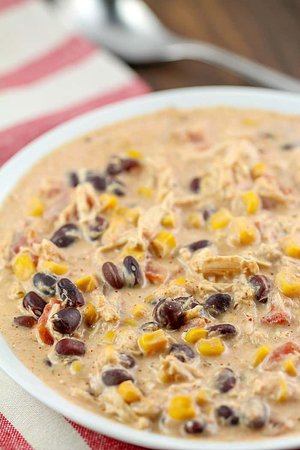 A Slow Cooker Chicken Chili with Cream Cheese — Lauren Lane - Quick and ...