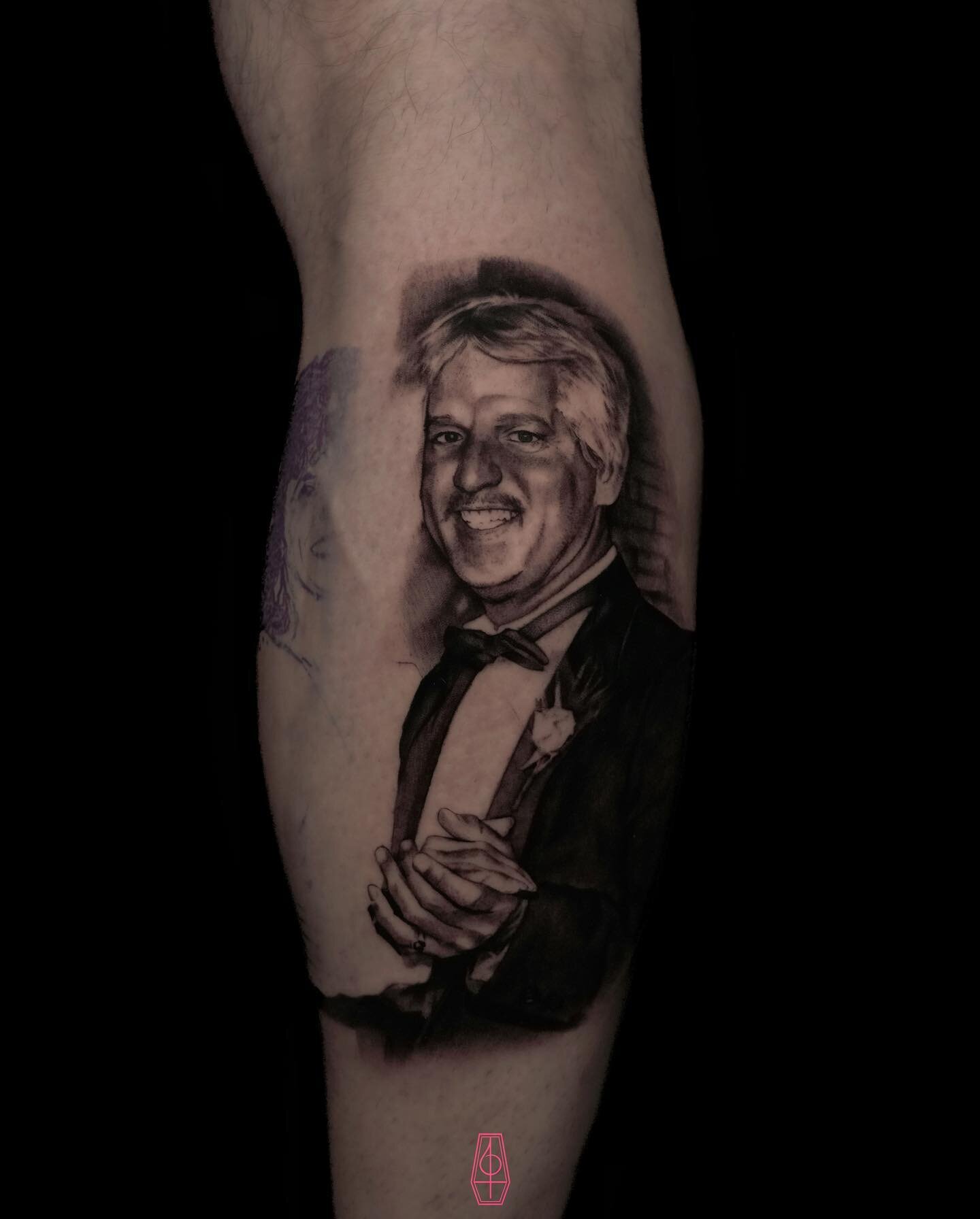 Had the pleasure of tattooing @blackandgrayray s grandfather&rsquo;s portrait,grams next 
.
#blackandgrayportrait #portraittattoo