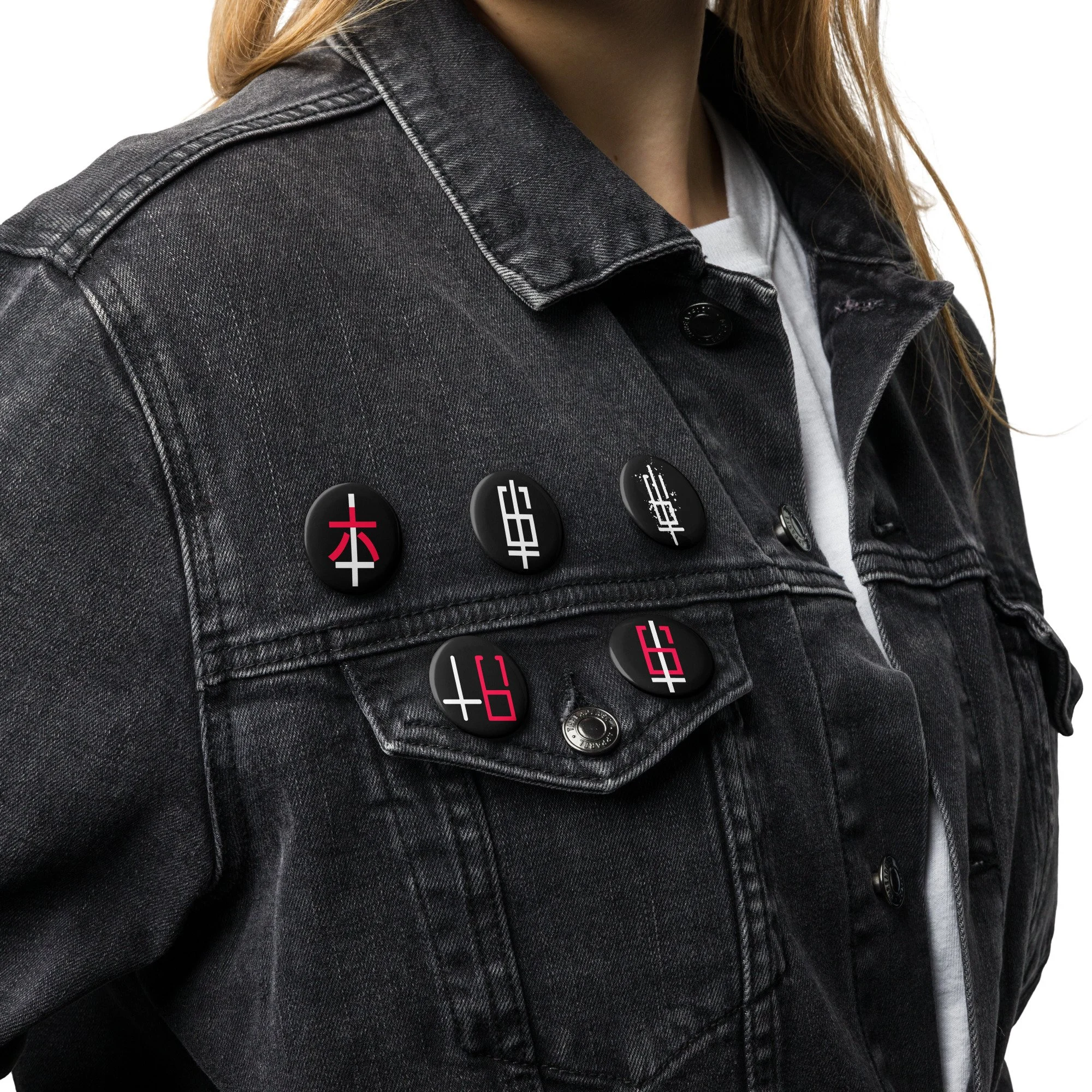 Set of CRUZIX LOGO pin buttons