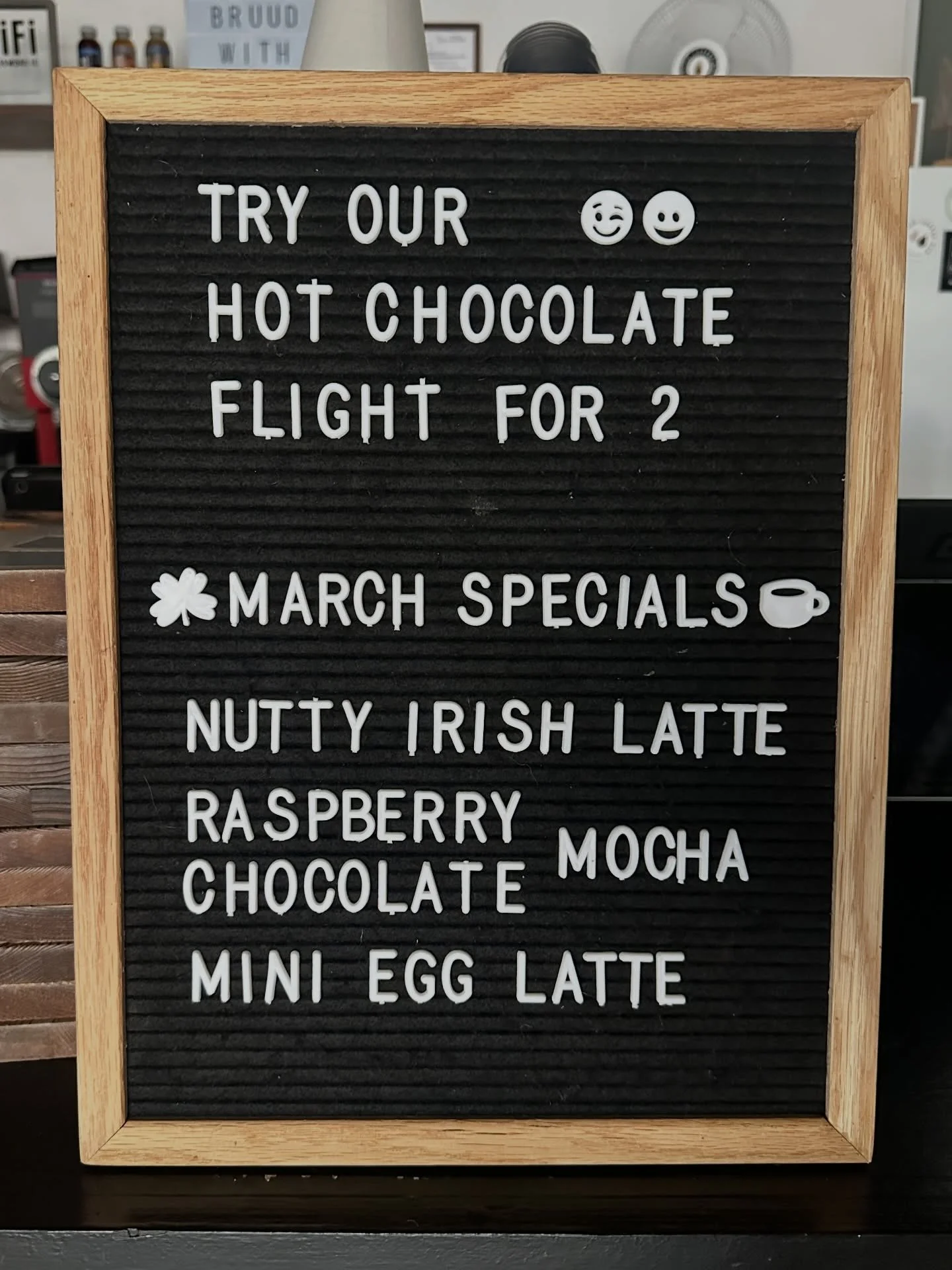 🍀 Stop in &amp; try our March drink specials! 🍀

Who else loves mini egg season? 😍

#herecomesthesun
