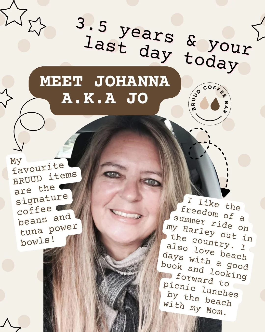 Meet Johanna, A.K.A Jo, A.K.A my Mom. 💕

Today's her last day at Bruud, which is very bittersweet. She's been retired for years, but was my first employee when I opened up over 3.5 years ago, and has been a true force in getting Bruud up and running