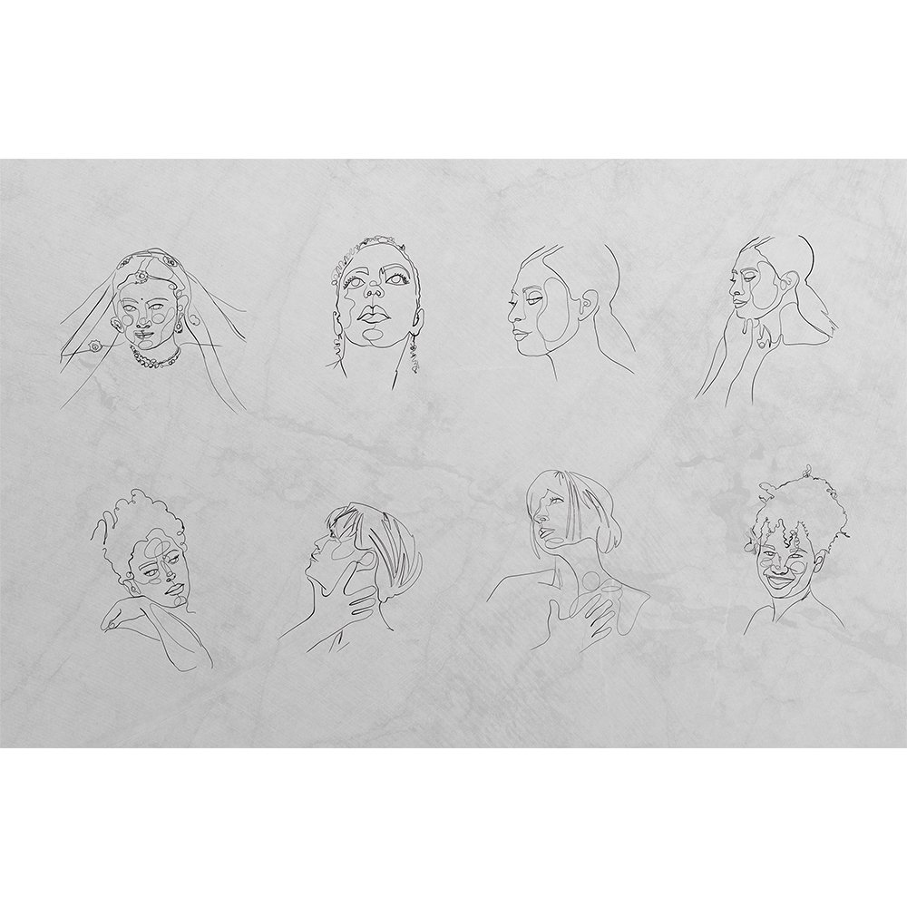 Minimalist Line Art Drawings Woman Figure Faces — NYCSKETCHARTIST