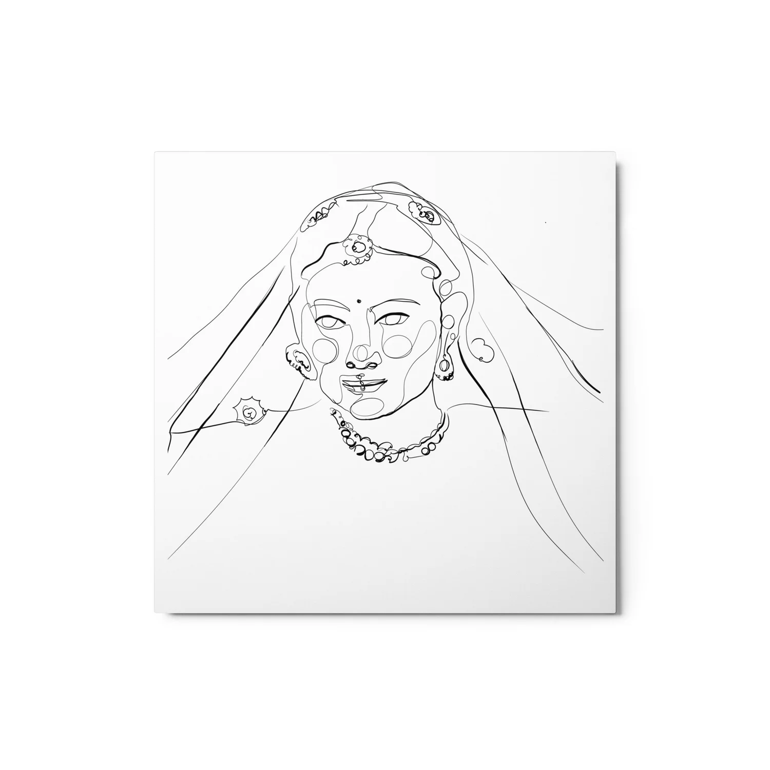 Radha Krishna Line Drawing