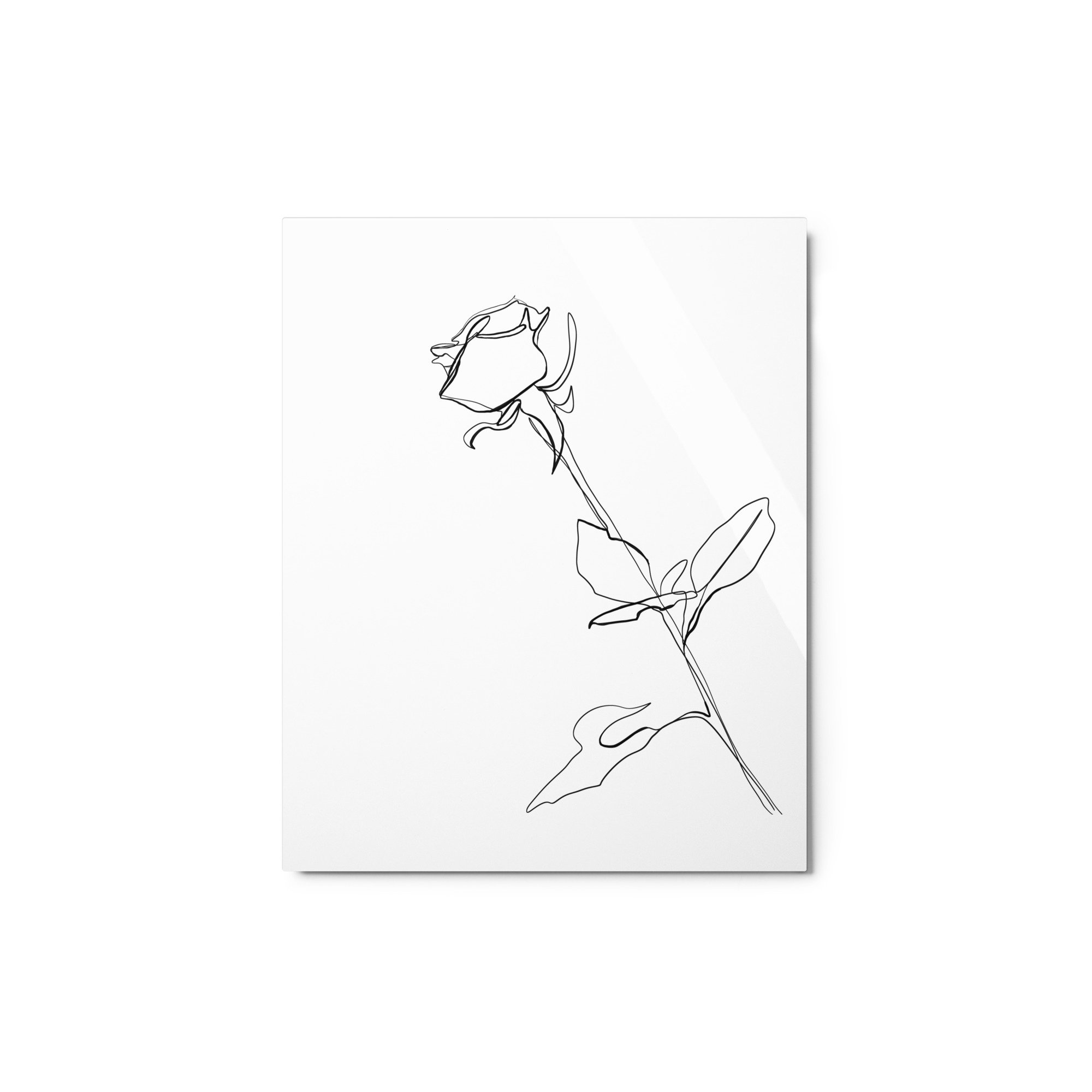 Rose line drawing. Floral doodle simple design element for ~ EpicPxls
