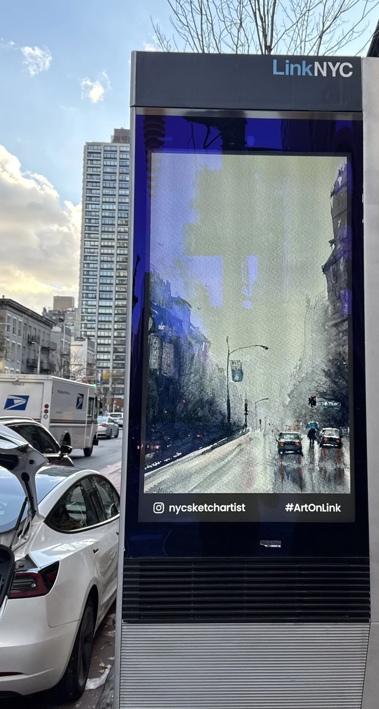 Nycsketchartist-New-York-Watercolor-Painting-Veronika-Doljenkova-#LinkNYC—#ArtonLink