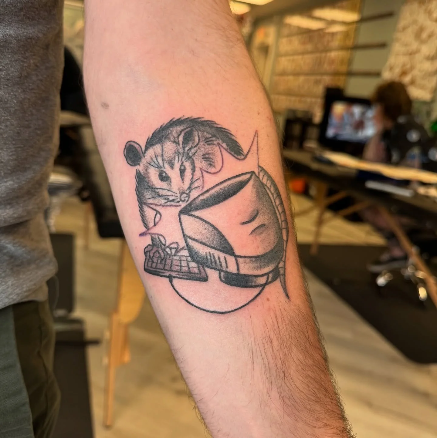 I&rsquo;ve been blessed with some cool first tattoos lately with @jyincincy bringing me this gem of an idea for his first ! Keep them coming guys ! Always booking , always taking walk ins at the Mt.Lookouts friendliest street shop @darkstalliontattoo