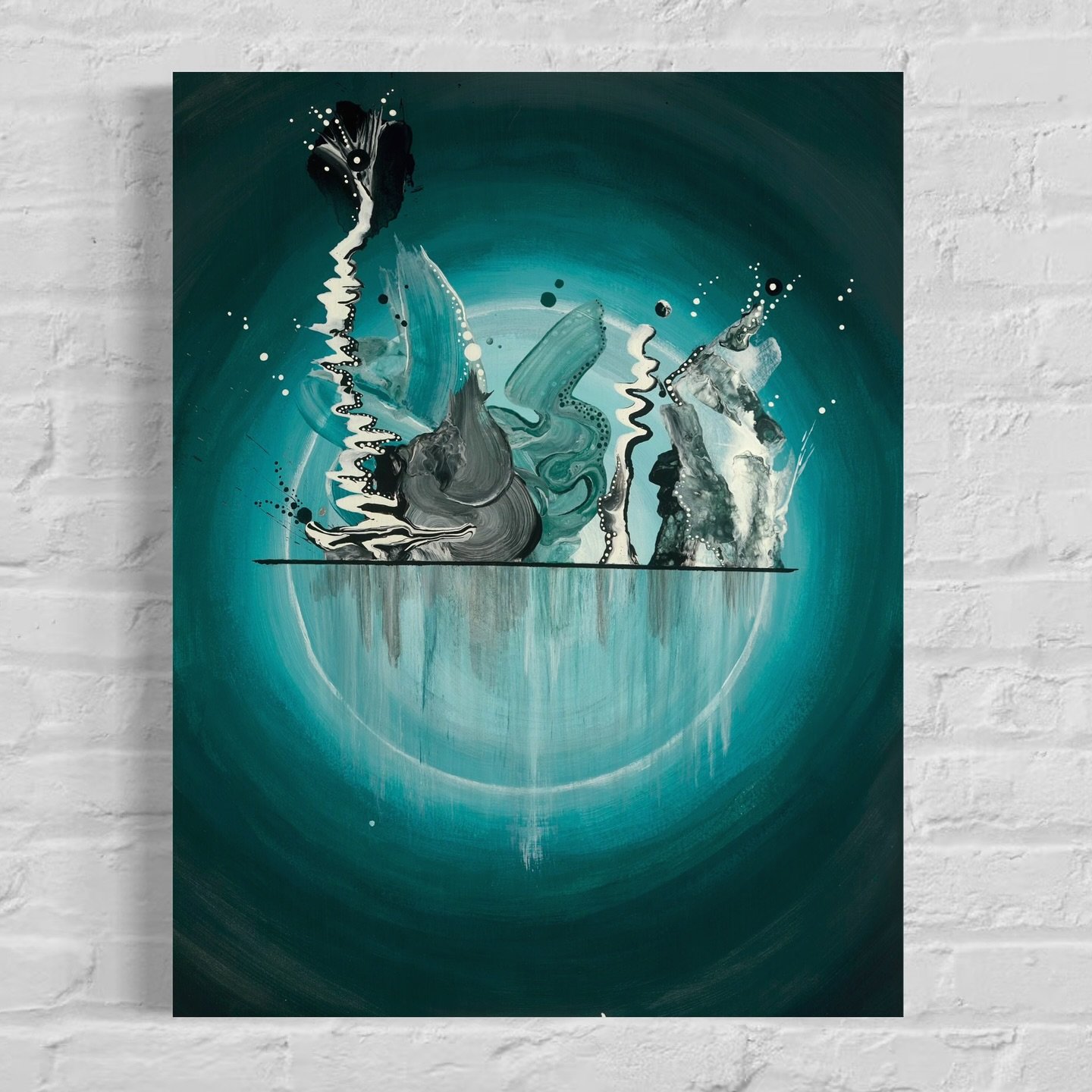 Your daily dose of art, from yours truly 😉 
Maybe it&rsquo;s because are brains want to find faces, but I can&rsquo;t not imagine the left side squiggle as a silly forest creature. 

&ldquo;Elegance&rdquo; - acrylic on paper, 9x12&rdquo;

#artofthed