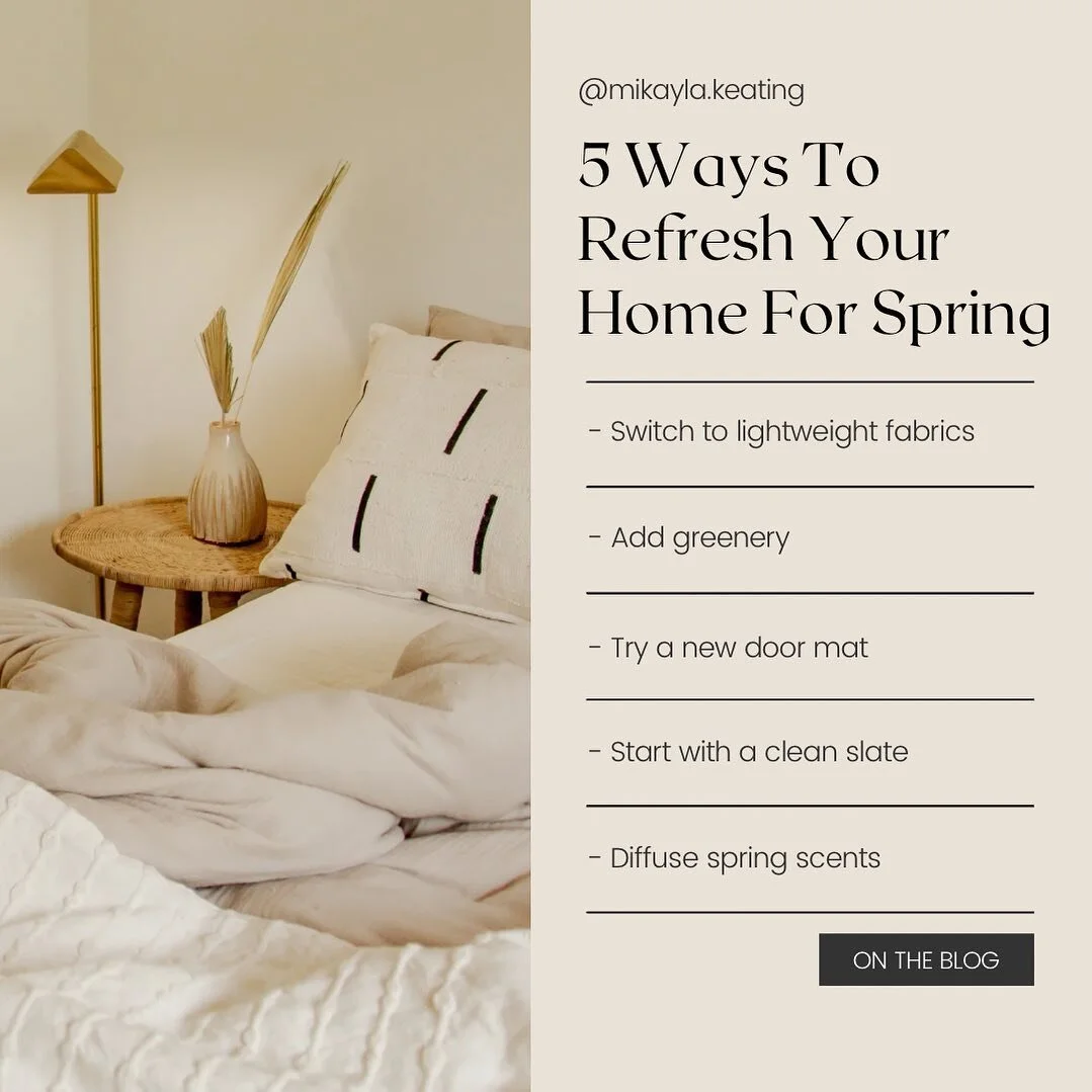 Spring is officially here! I don&rsquo;t know about you but I&rsquo;m ready for the warmer weather, sunshine, and gardening season!

Check out our blog post with the link in our bio for more!

#interiordesigner #interiorstylist #springinteriors #desi