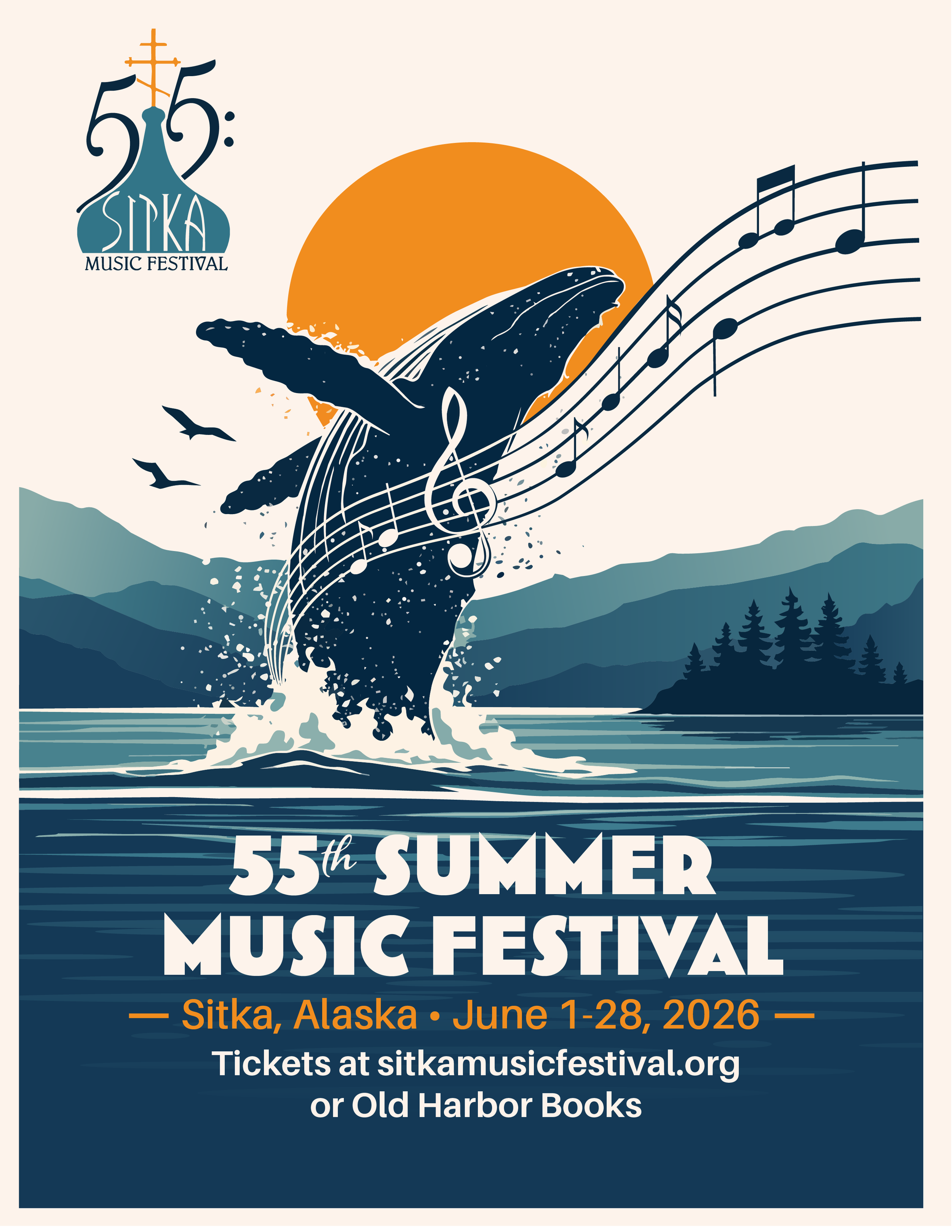 Art and branding for the 2026 Summer Music Festival's 55th Anniversary