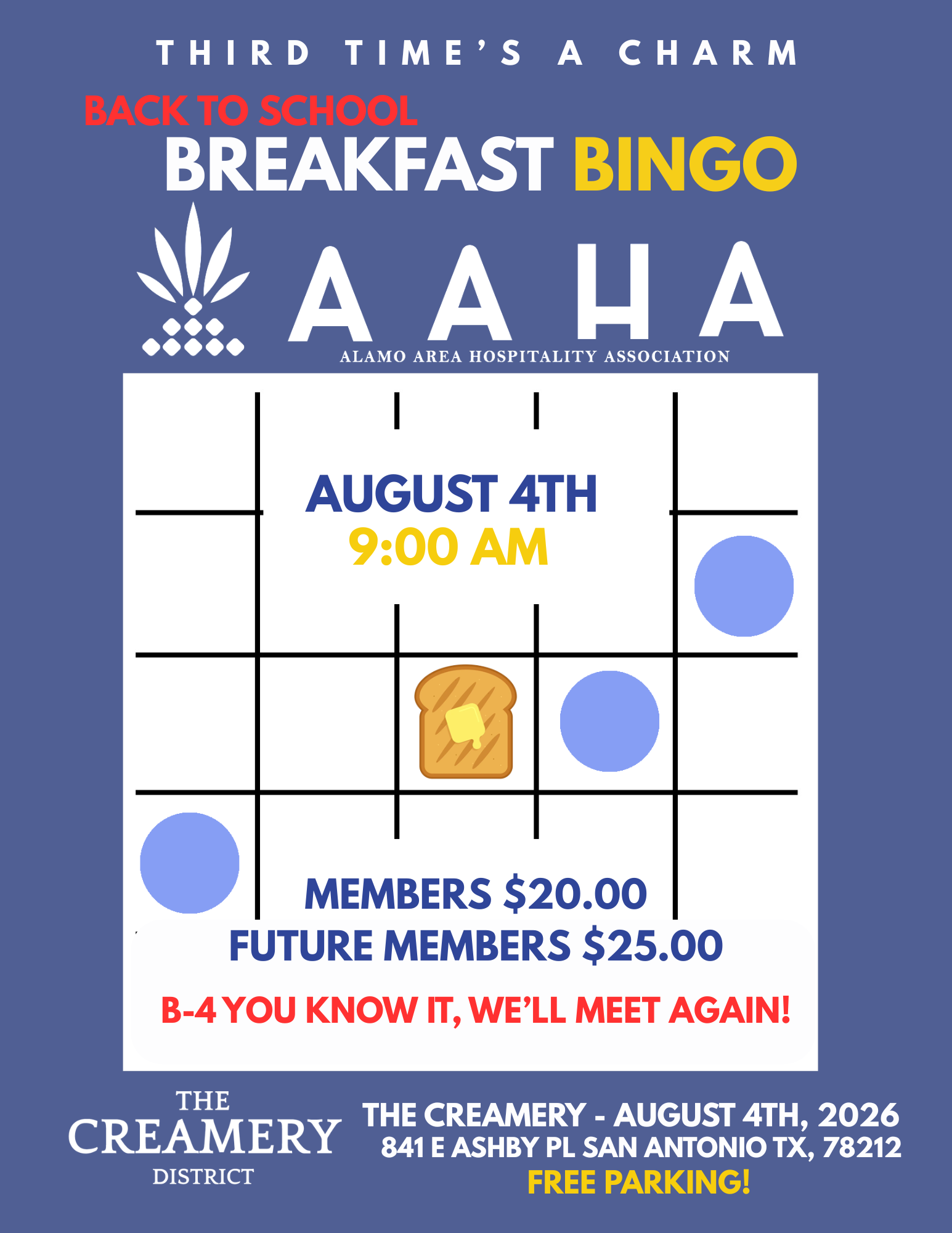 The Creamery District - Breakfast Bingo