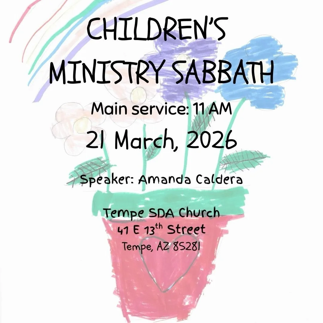 Children&rsquo;s Ministry Sabbath is coming! 🌷🌈
Join us as our kids lead out in a special service filled with joy, creativity, and love for God. ❤️

🗓 March 21
🍳 Breakfast at 9AM! 
⏰ Main Service: 11 AM

Come support our little ones. You won&rsqu